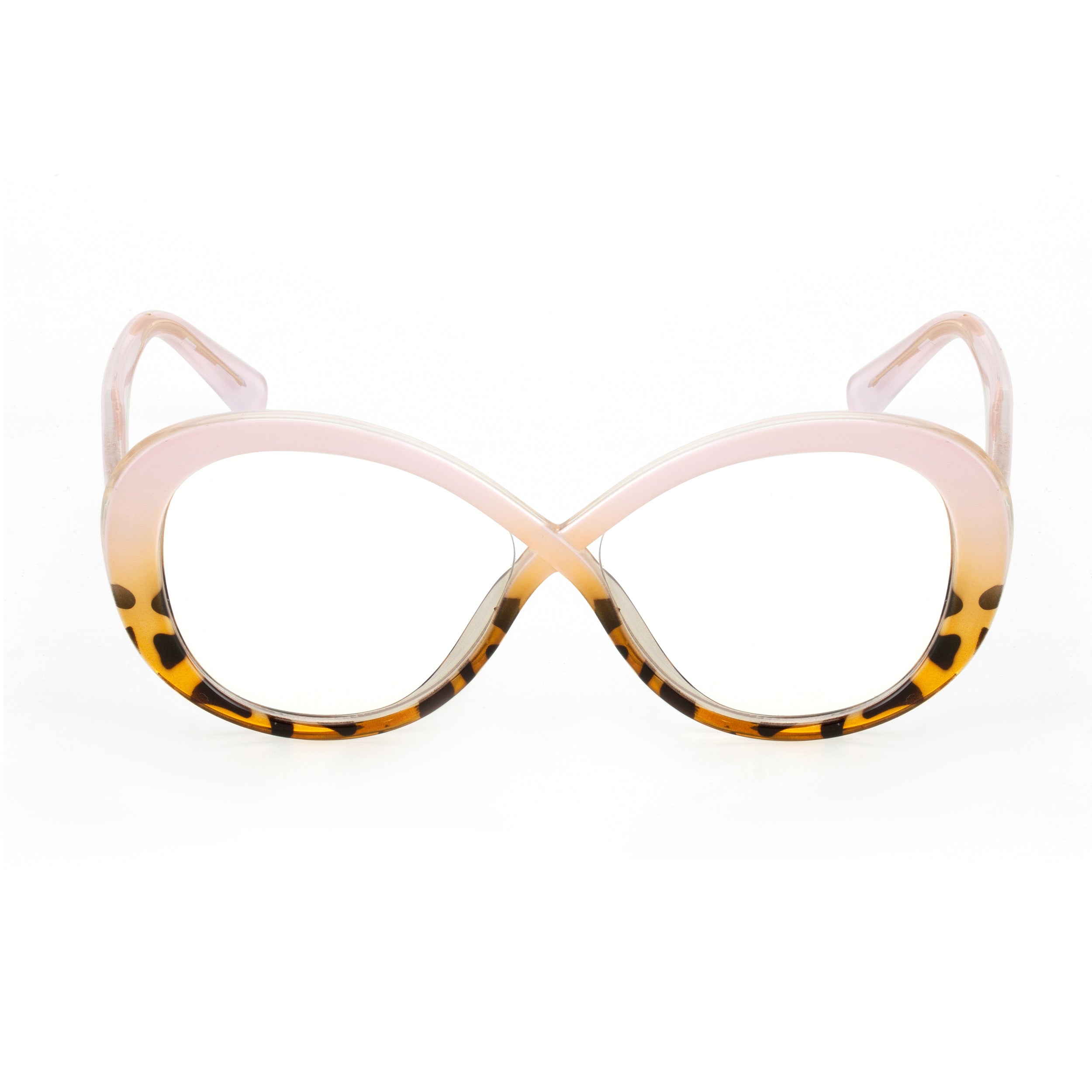 PERKEY Full Rim Oval-Oversized Blue Light Blocking glasses Spectacles Frames Men Women - OPTL0013-C3