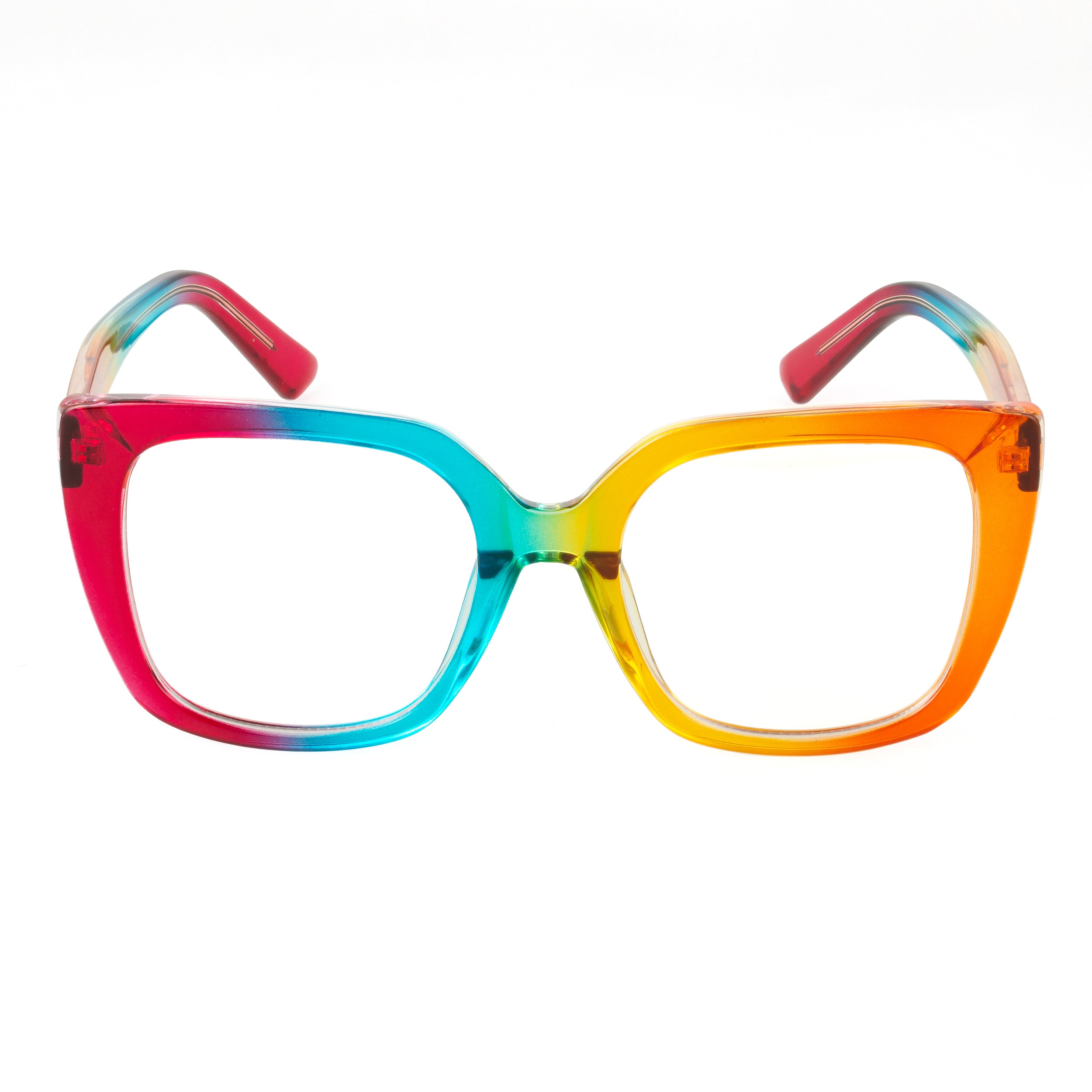 PERKEY Full Rim Square-Oversized Blue Light Blocking Spectacles Frames Men Women - OPTL002-C3