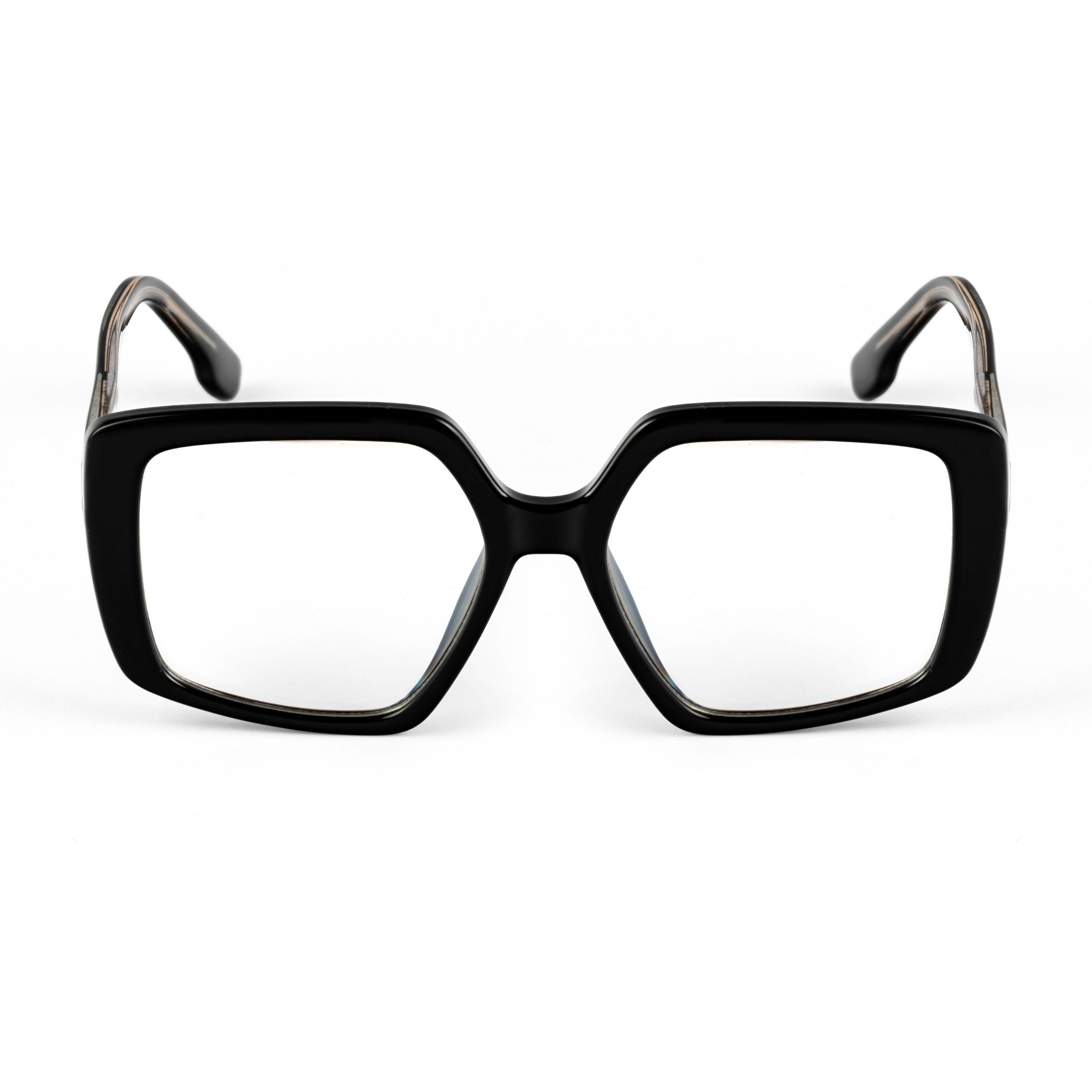 PERKEY Full Rim Square-Oversized Computer Glasses For Eye Protection Spectacles Frames Men Women - OPTL007-C1