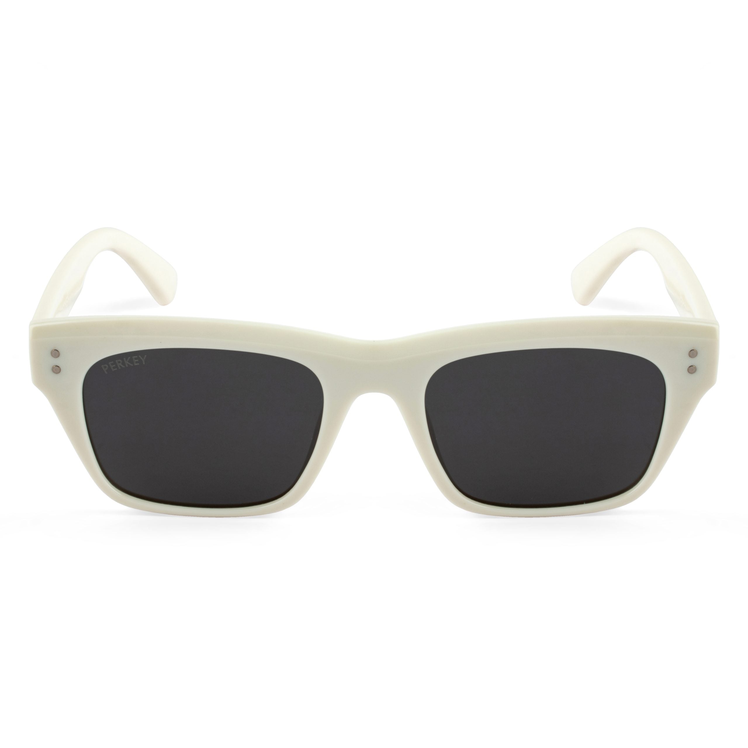 PERKEY Square-Oversized Black UV Protected Polarized Sunglasses Men Women - PRKY002-C5