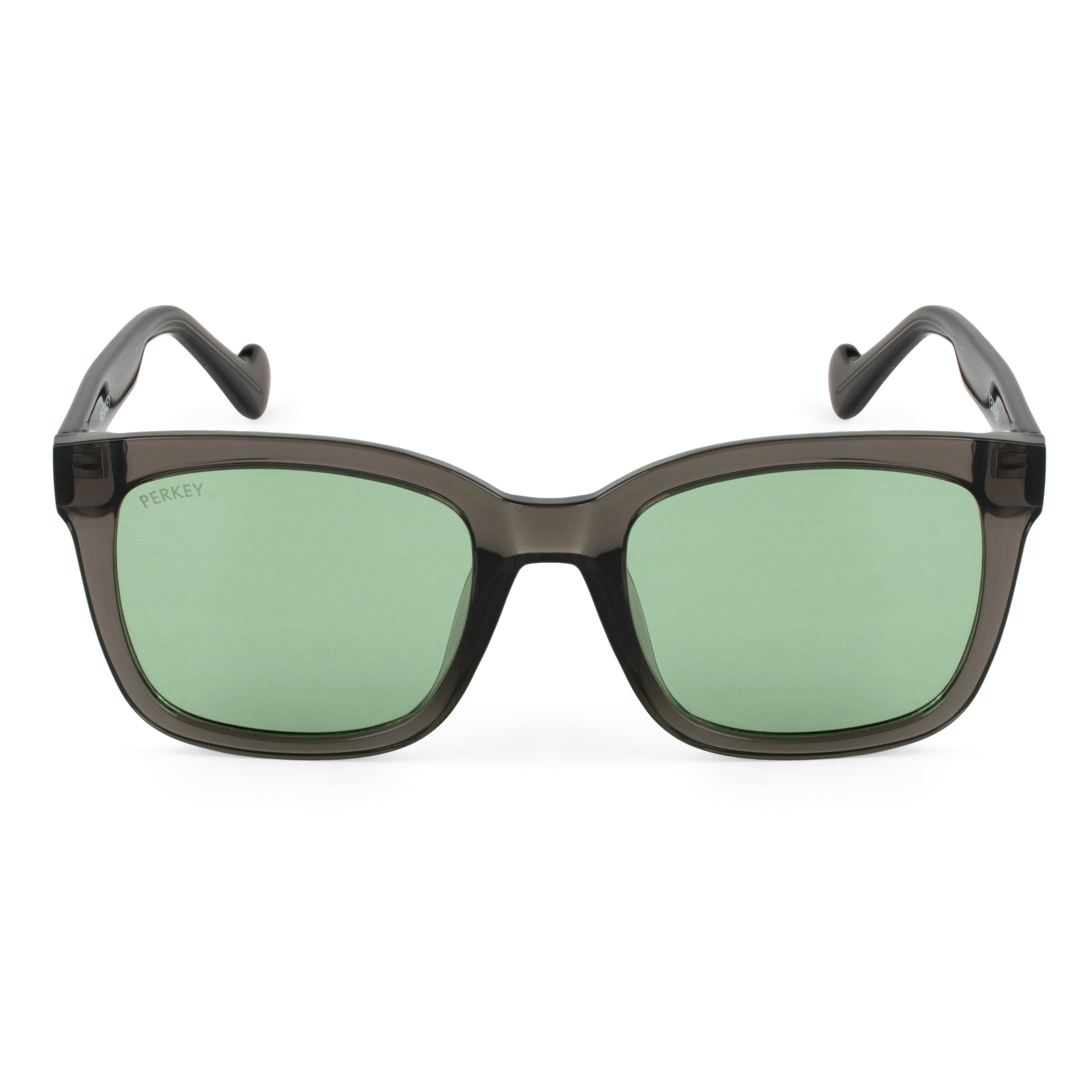 PERKEY Square-Oversized Green Polarized Sunglasses Men Women - PRKY003-C2