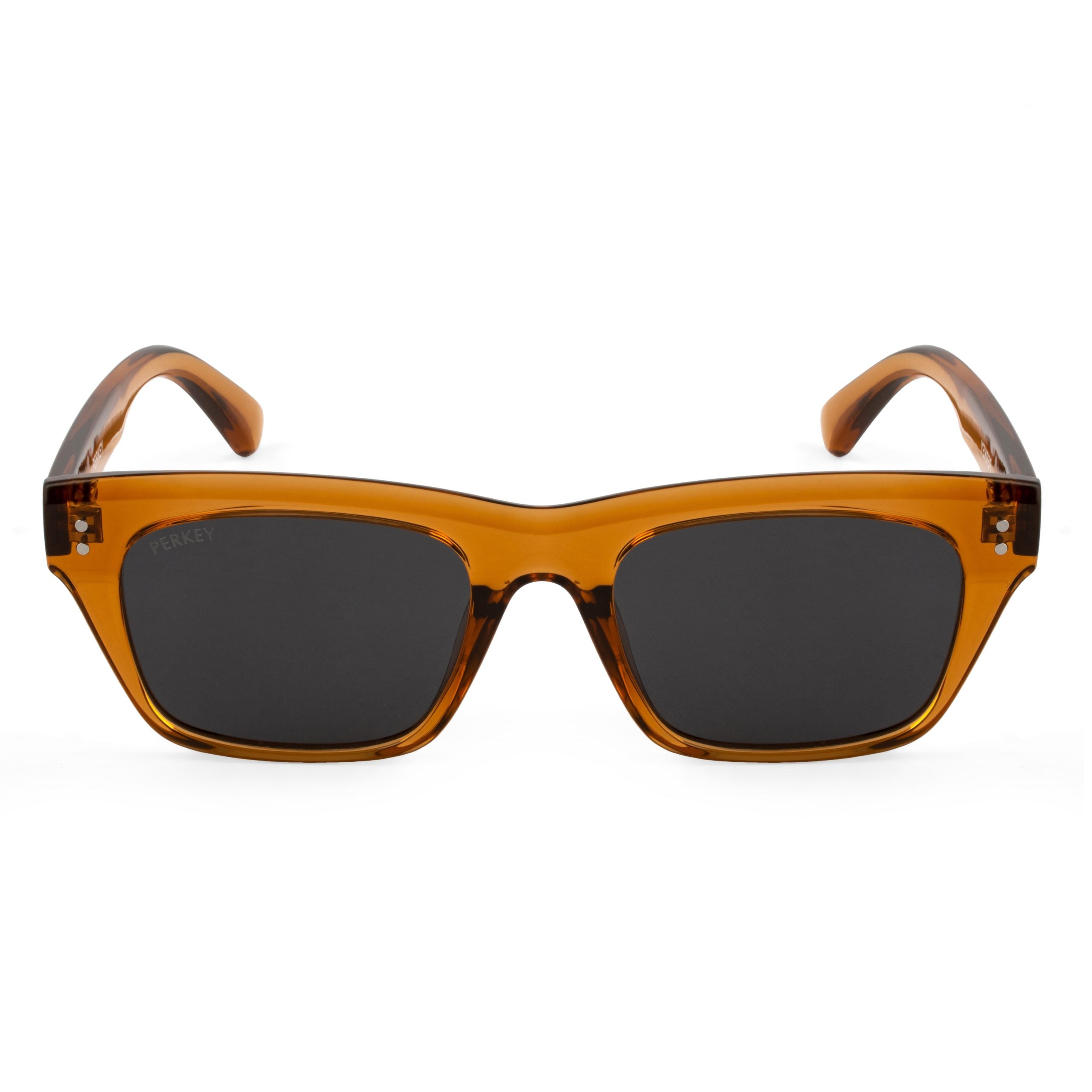 PERKEY Square-Oversized Black UV Protected PolarizedS Sunglasses Men Women - PRKY002-C3