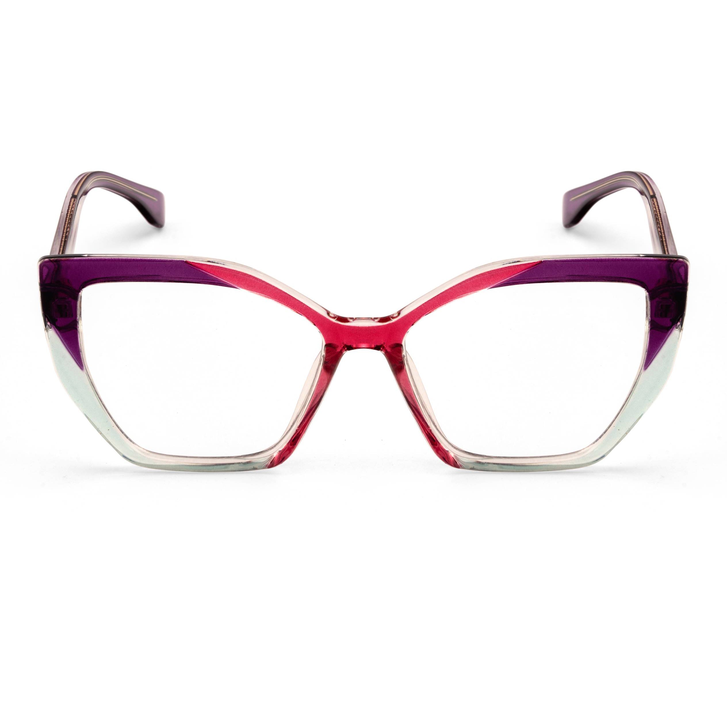 PERKEY Full Rim Square-Cat Eye Blue Light Blocking glasses Spectacles Frames Women - OPTL0011-C3