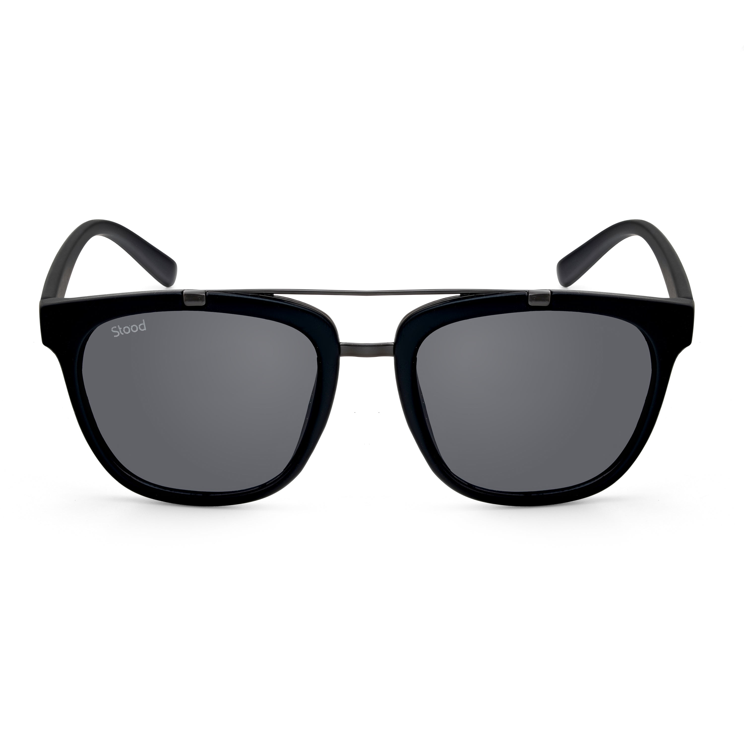 Stood Retro Square Black UV Protection Sunglasses For Men & Women Stylish – SG-STD0021-C1