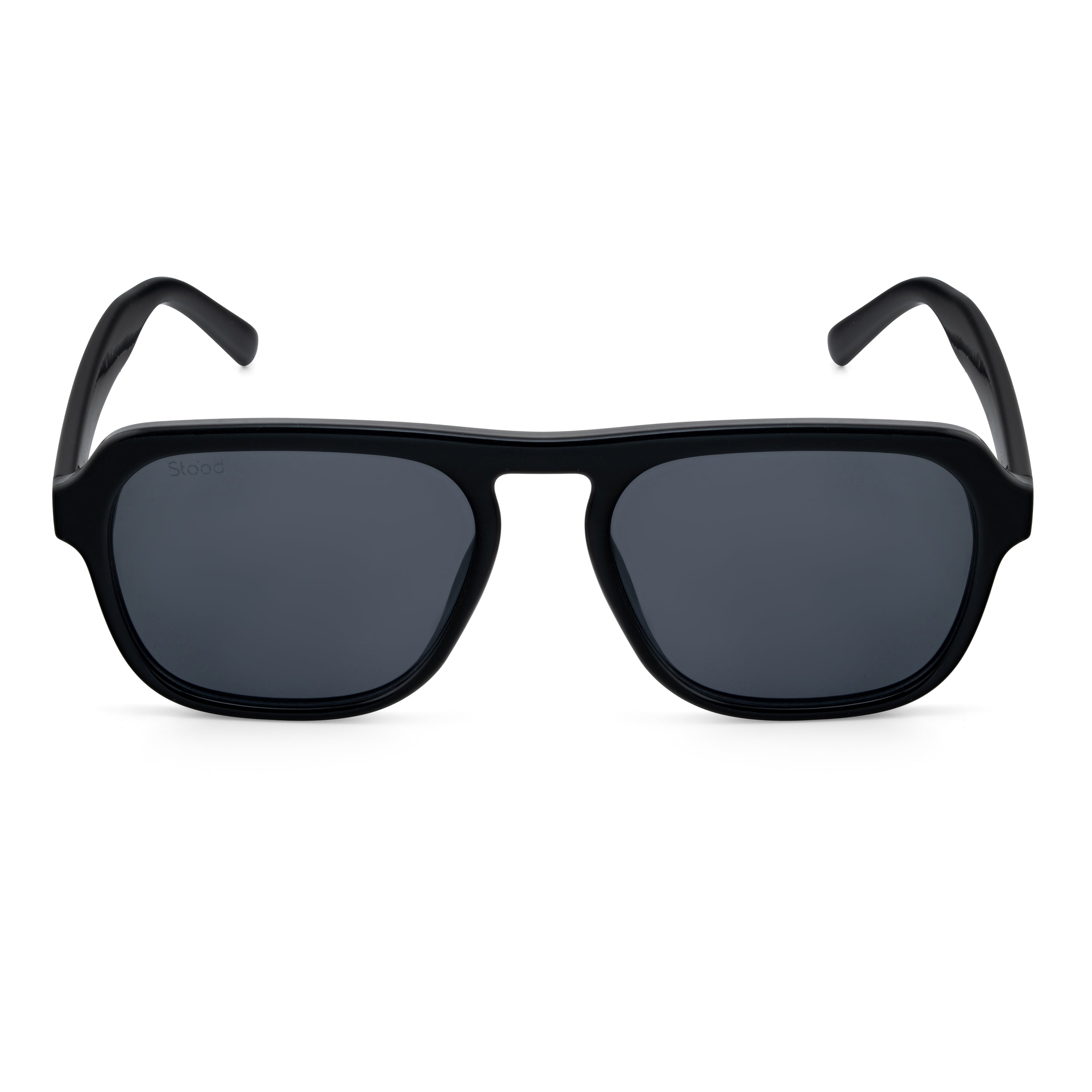 Stood Retro Square Black UV Protection Sunglasses For Men & Women Stylish – SG-STD0024-C1