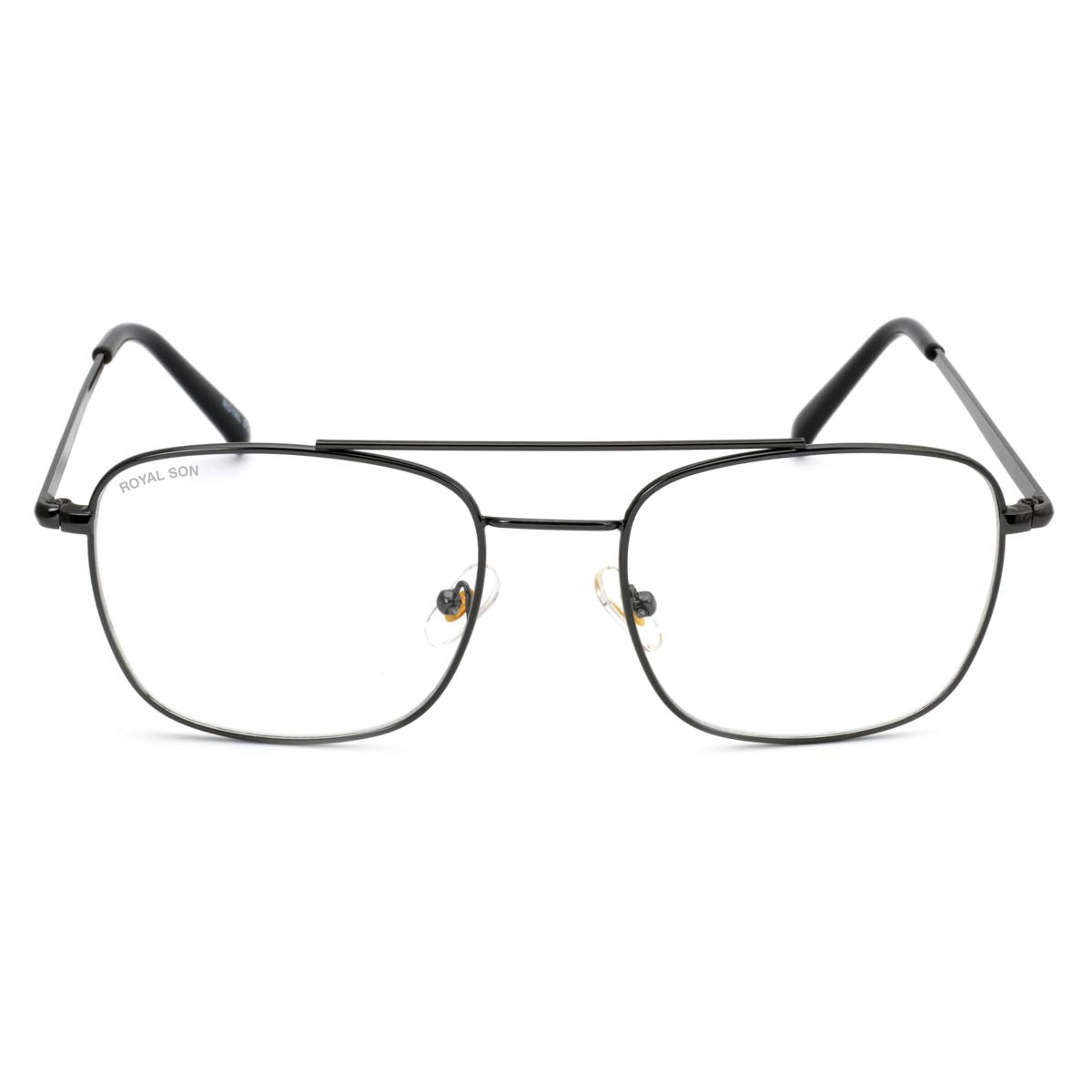ROYAL SON Retro Square Spectacle Frame For Men And Women (RS0023SF|50|Transparent Lens)