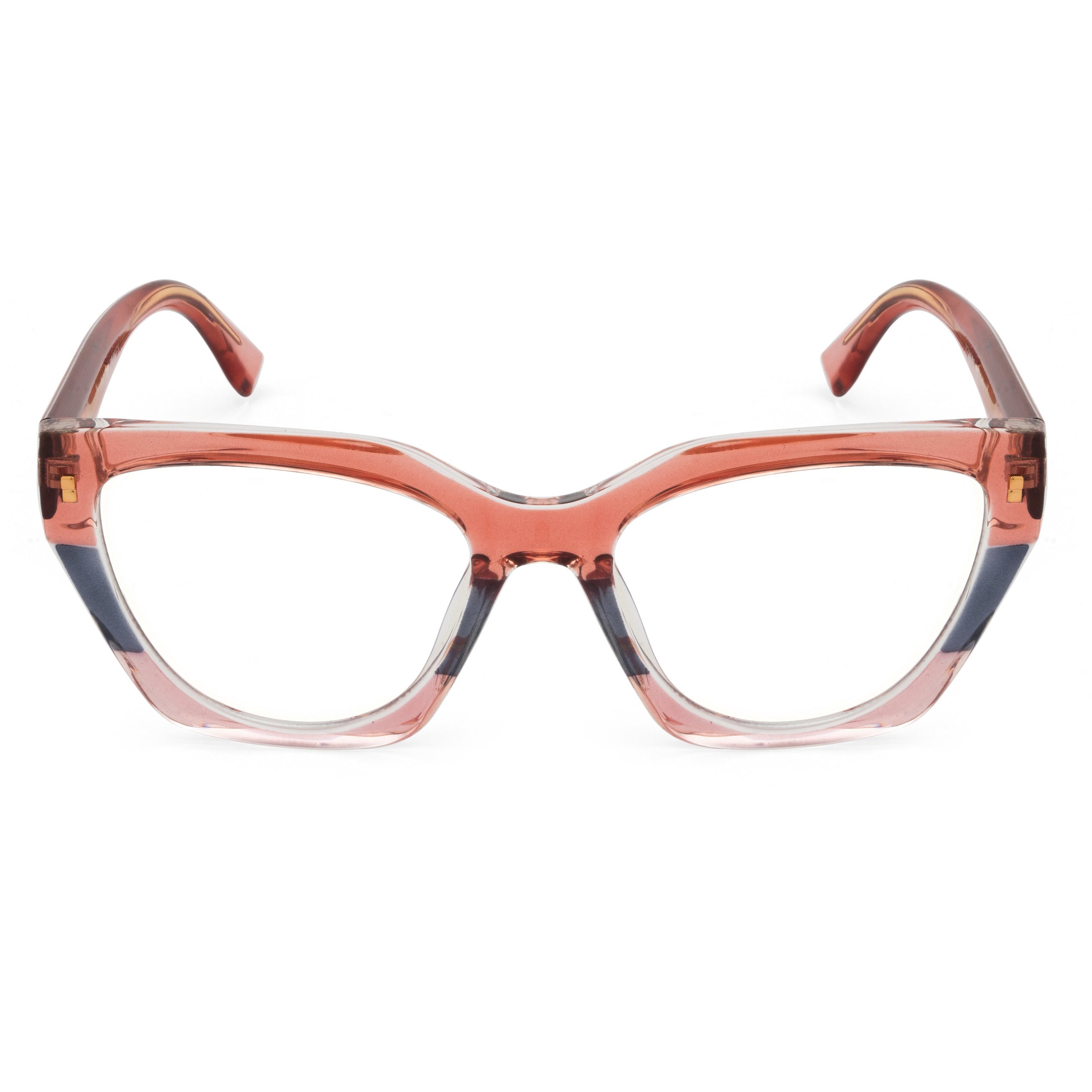PERKEY Full Rim Cat Eye Blue Light Cut & Antiglare Computer Eyeglasses For Women - OPTL0017-C2