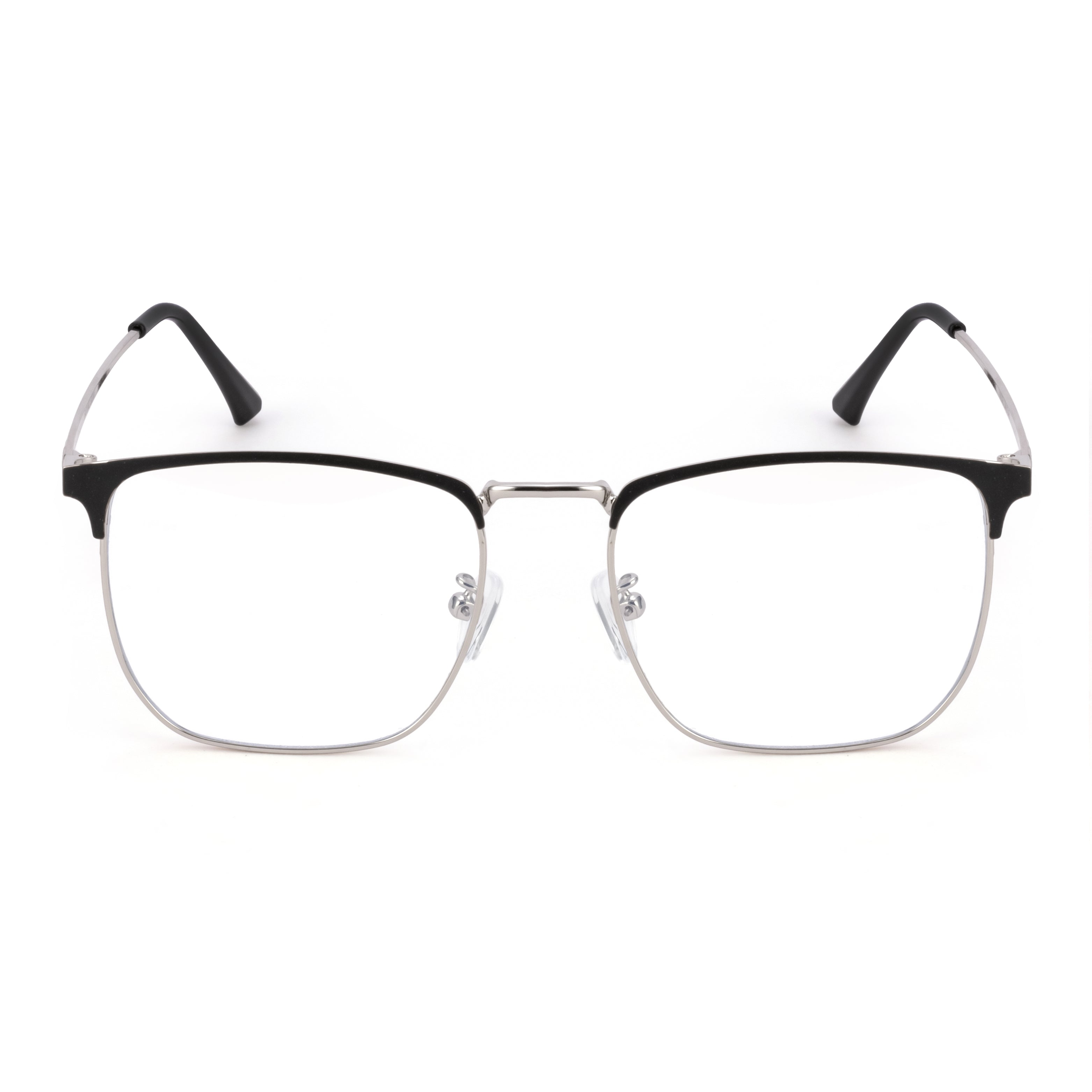 Royal Son Full Rim Black Silver Blue Cut Anti glare Eye Protection Specs Men Women - SF0086-C2