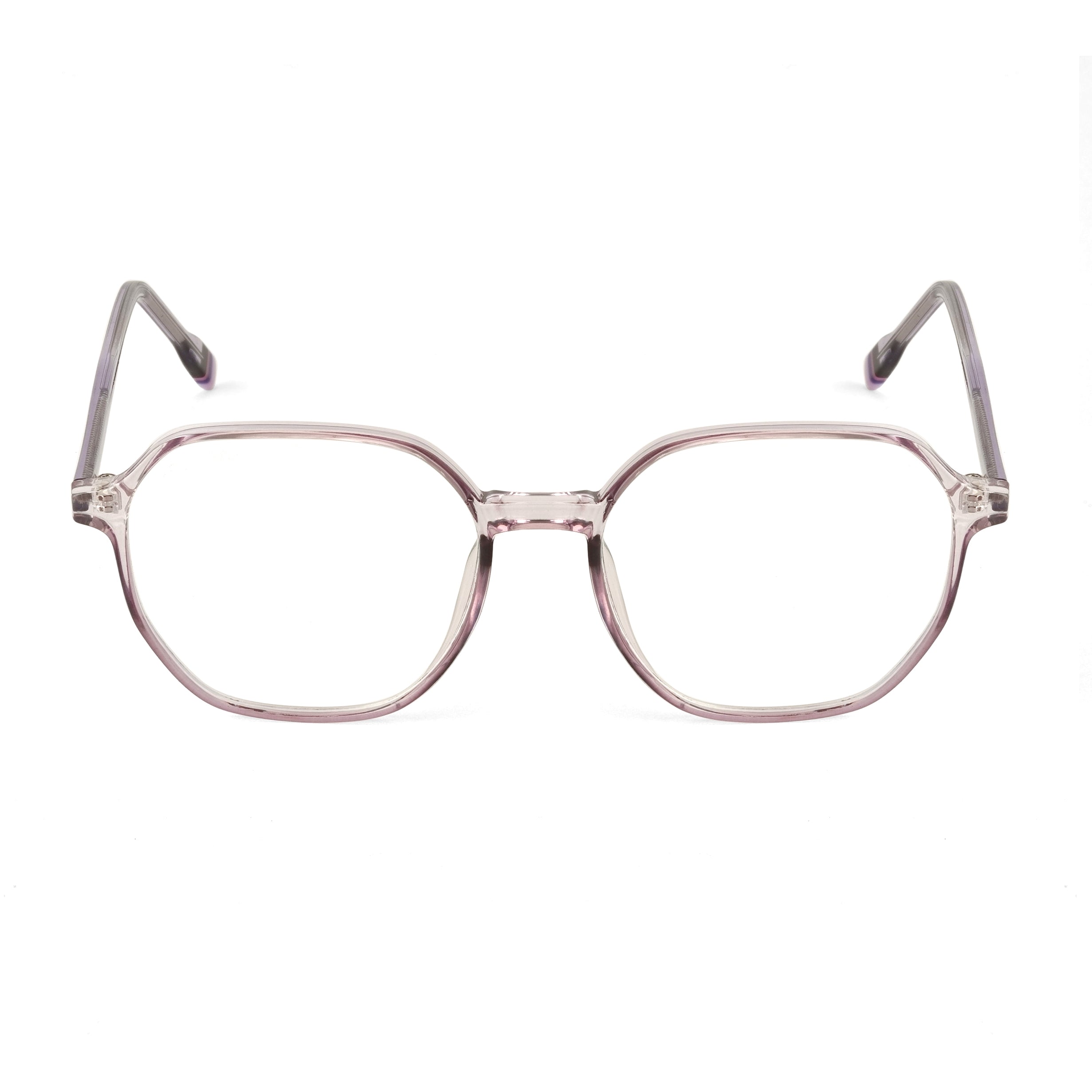 Royal Son Hexagon Blue Light Blocking Stylish White Spectacles For Men Women - SF0025-C6