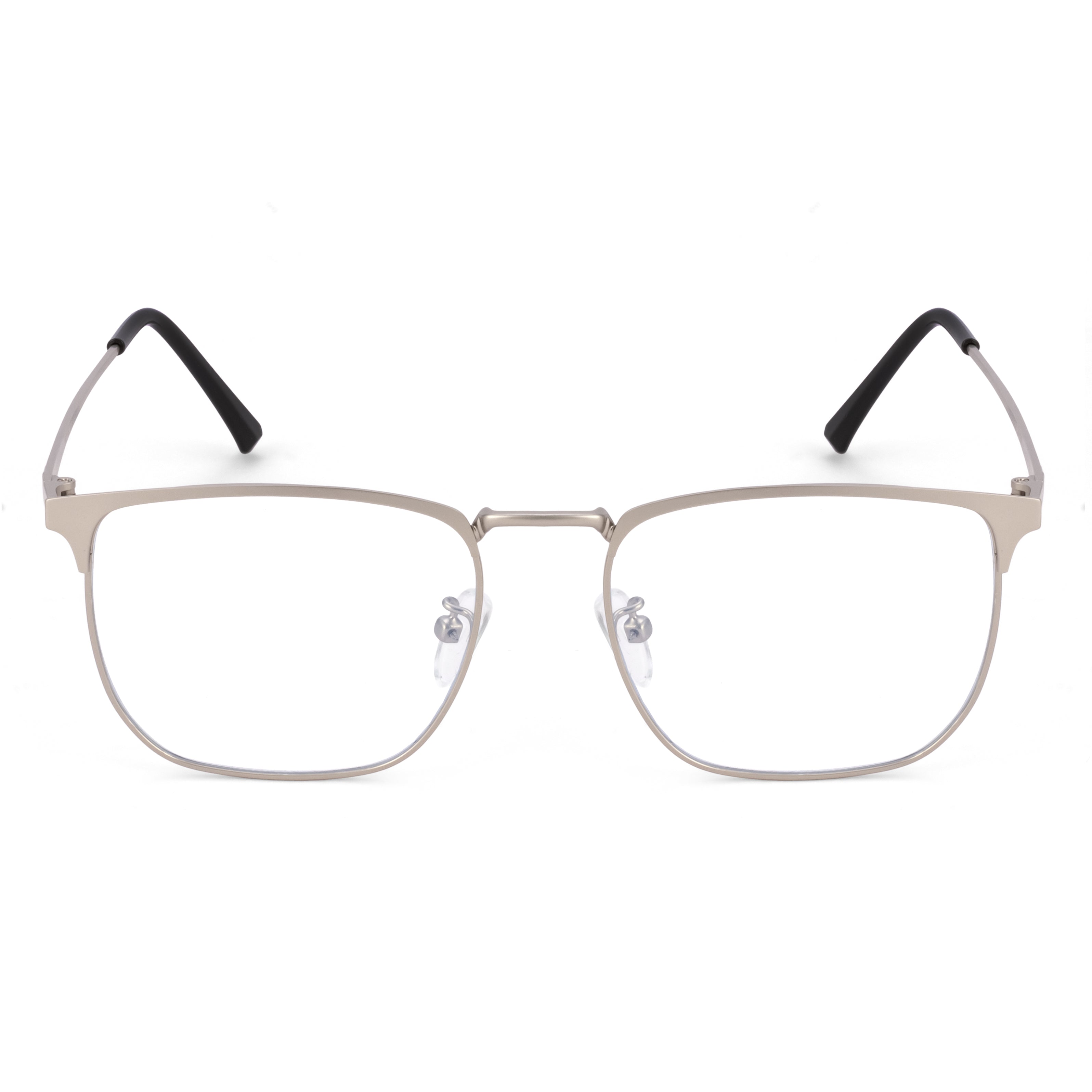 Royal Son Square Matte Silver Computer Glasses  Men Women - SF0086-C3