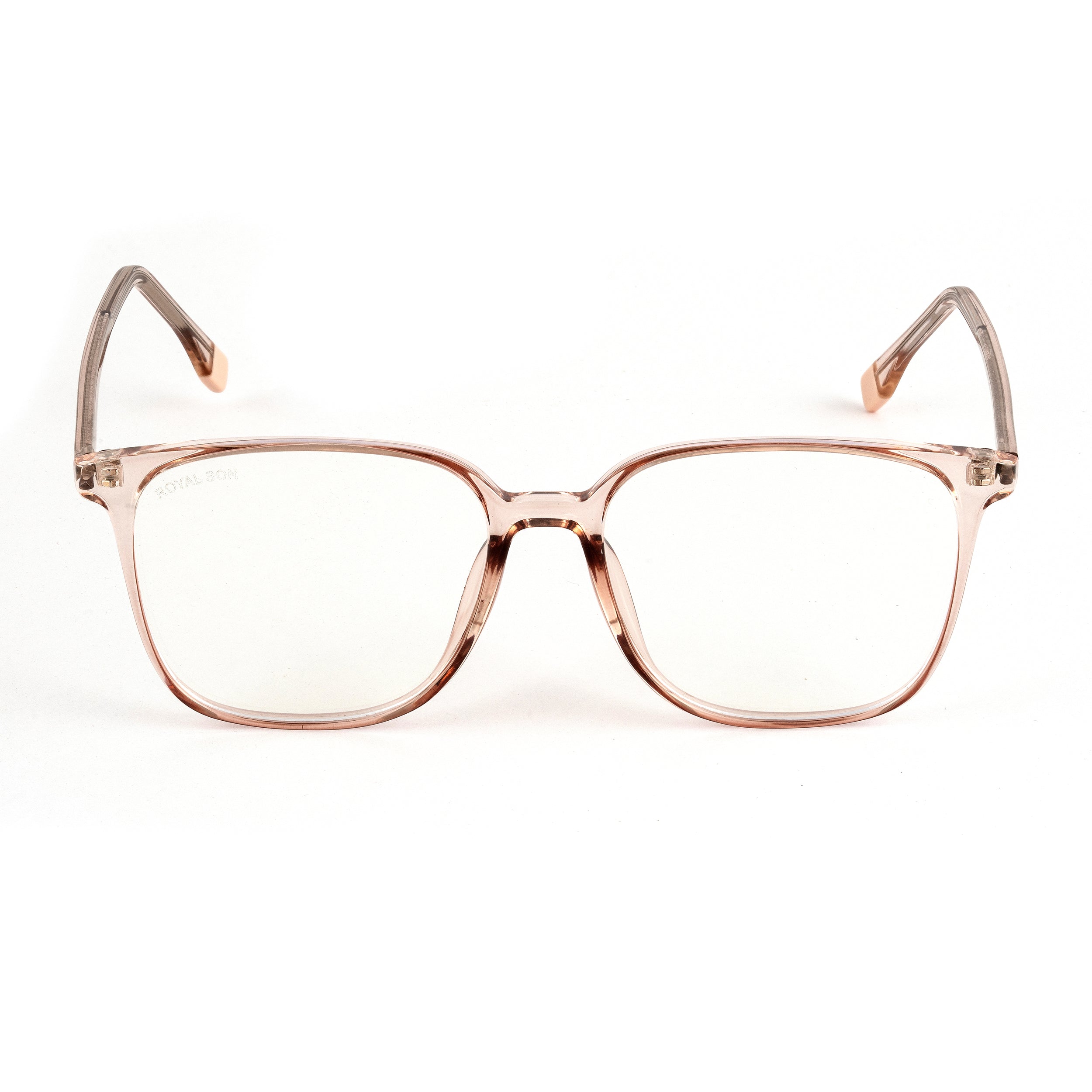 Royal Son Square Transparent Blue Light Blocking Uv Protection Stylish Men Frames - SF0026-C4