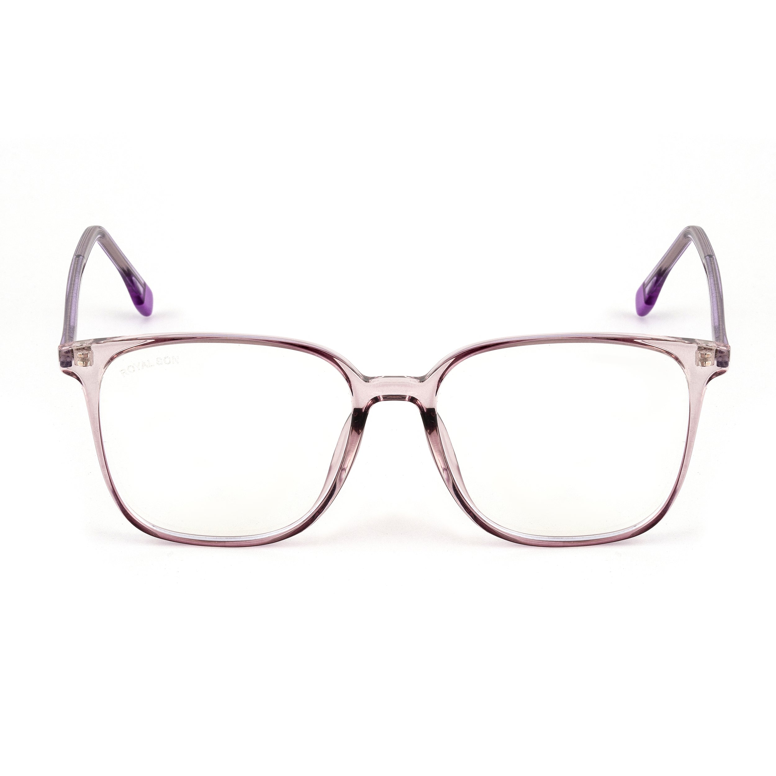 Royal Son Square Anti Glare Transparent Blue Light Blocking Men Spectacles Frame - SF0026-C5