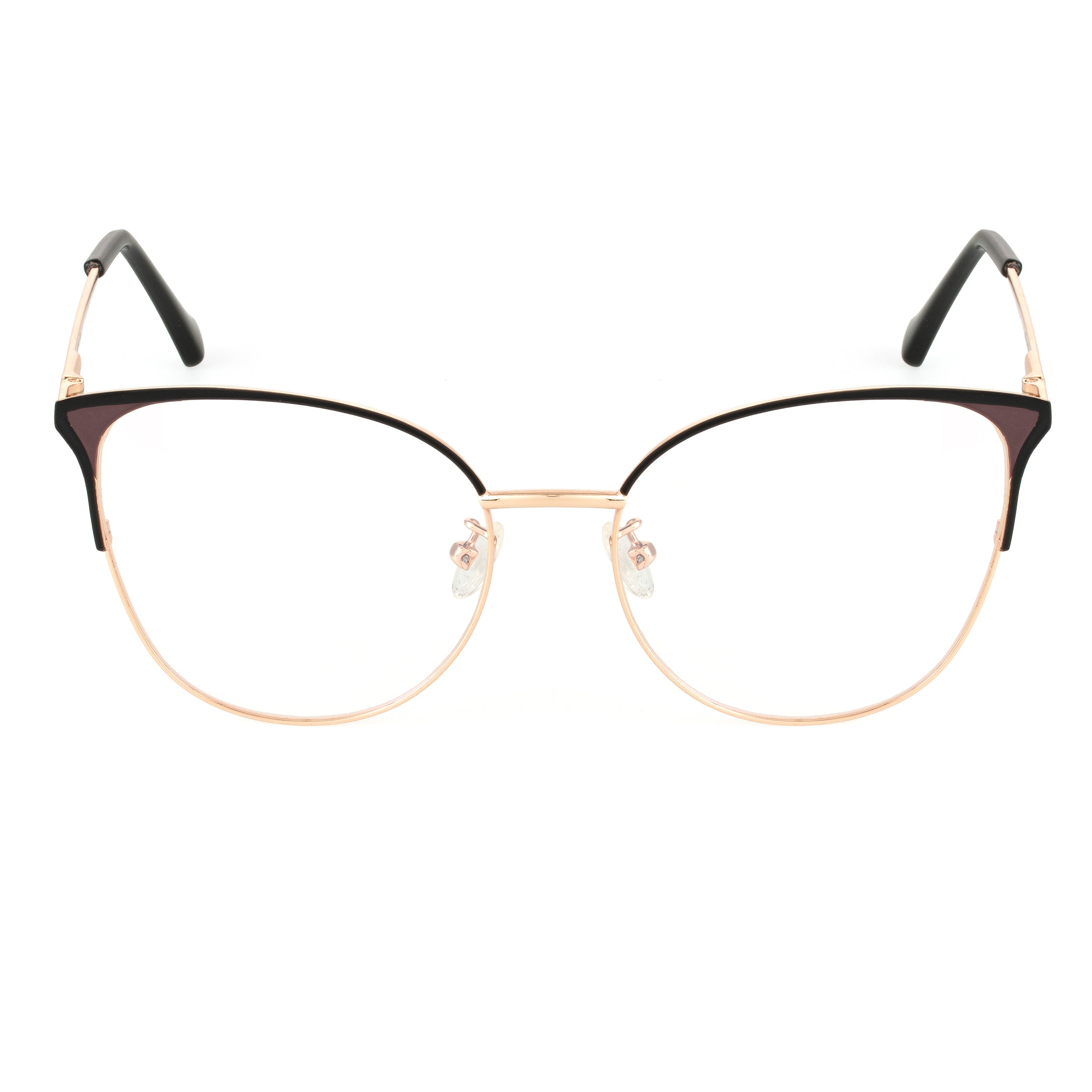 Royal Son Cat Eye Black Gold Spectacles Frames Women - SF0084-C1