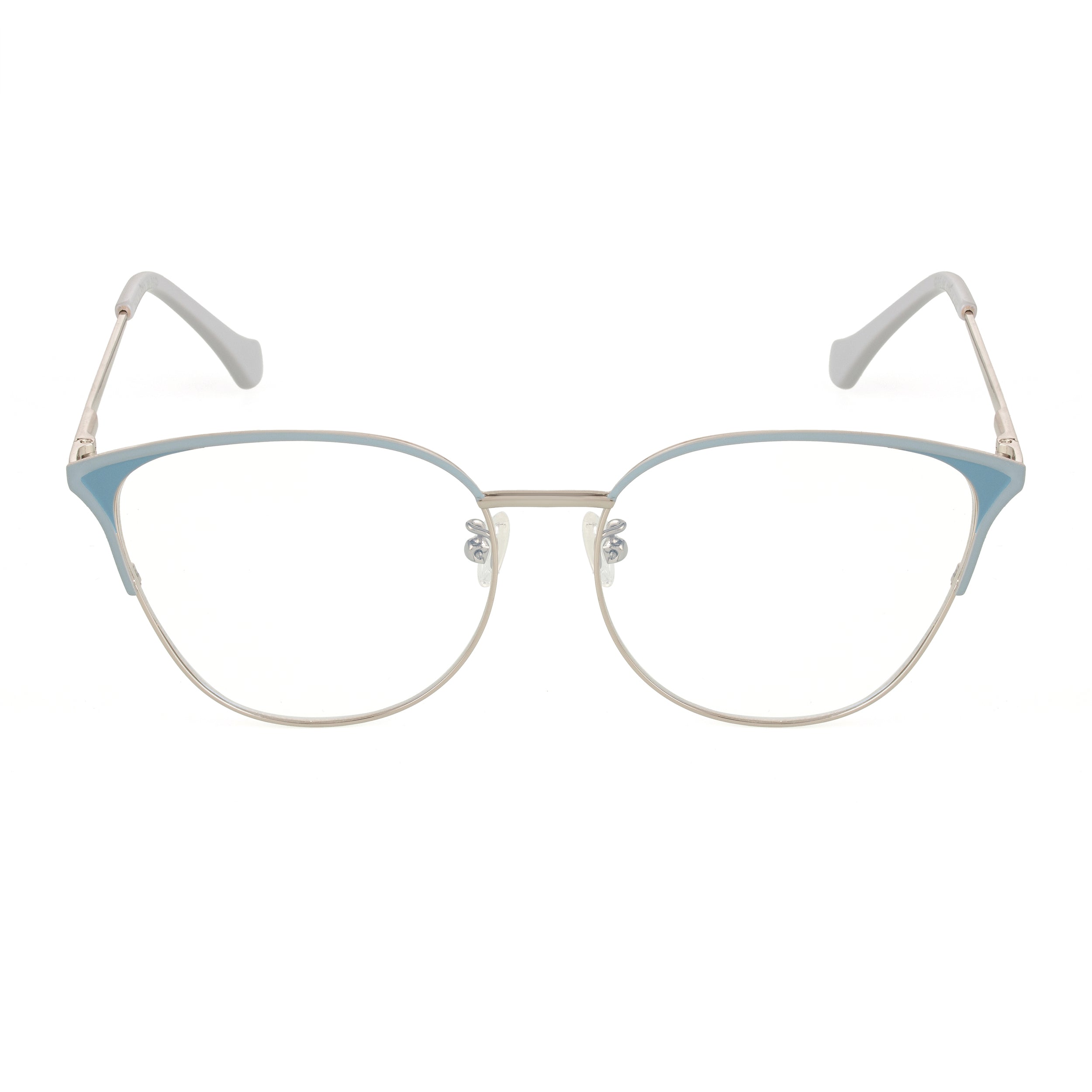 Royal Son Full Rim Grey Silver Blue Cut Anti glare Eye Protection Specs Women - SF0084-C2 - SF0084-C2