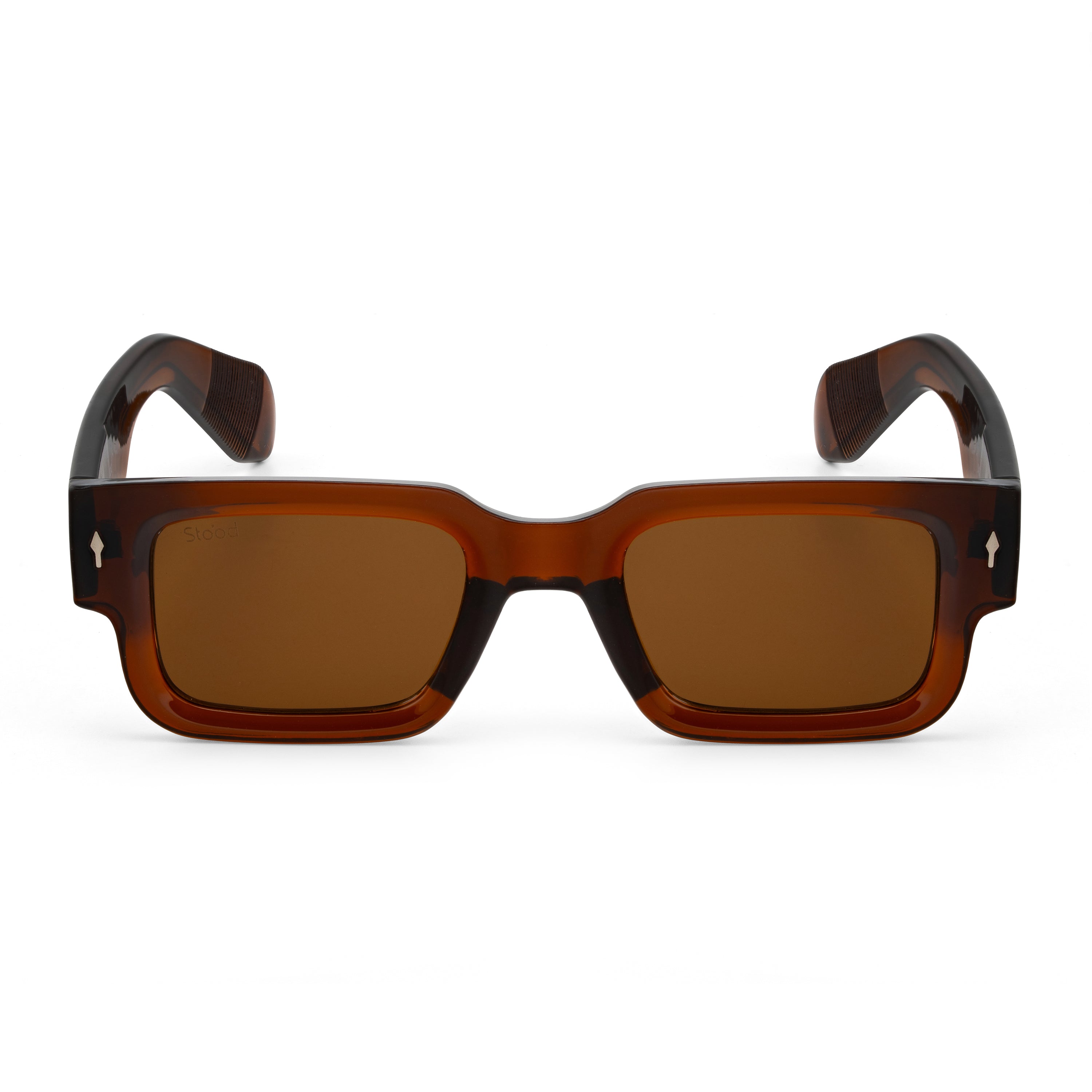 Stood Narrow Square Brown UV Protection Sunglasses For Men & Women Stylish – SG-STD0014-C5