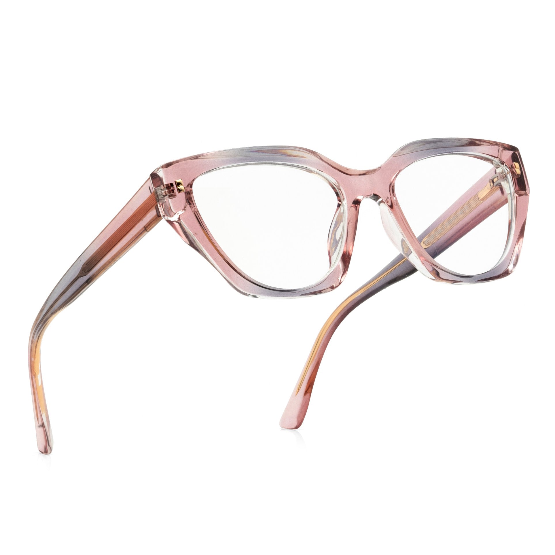 PERKEY Full Rim Cat Eye Blue Light Cut & Antiglare Computer Eyeglasses For Women - OPTL0017-C3
