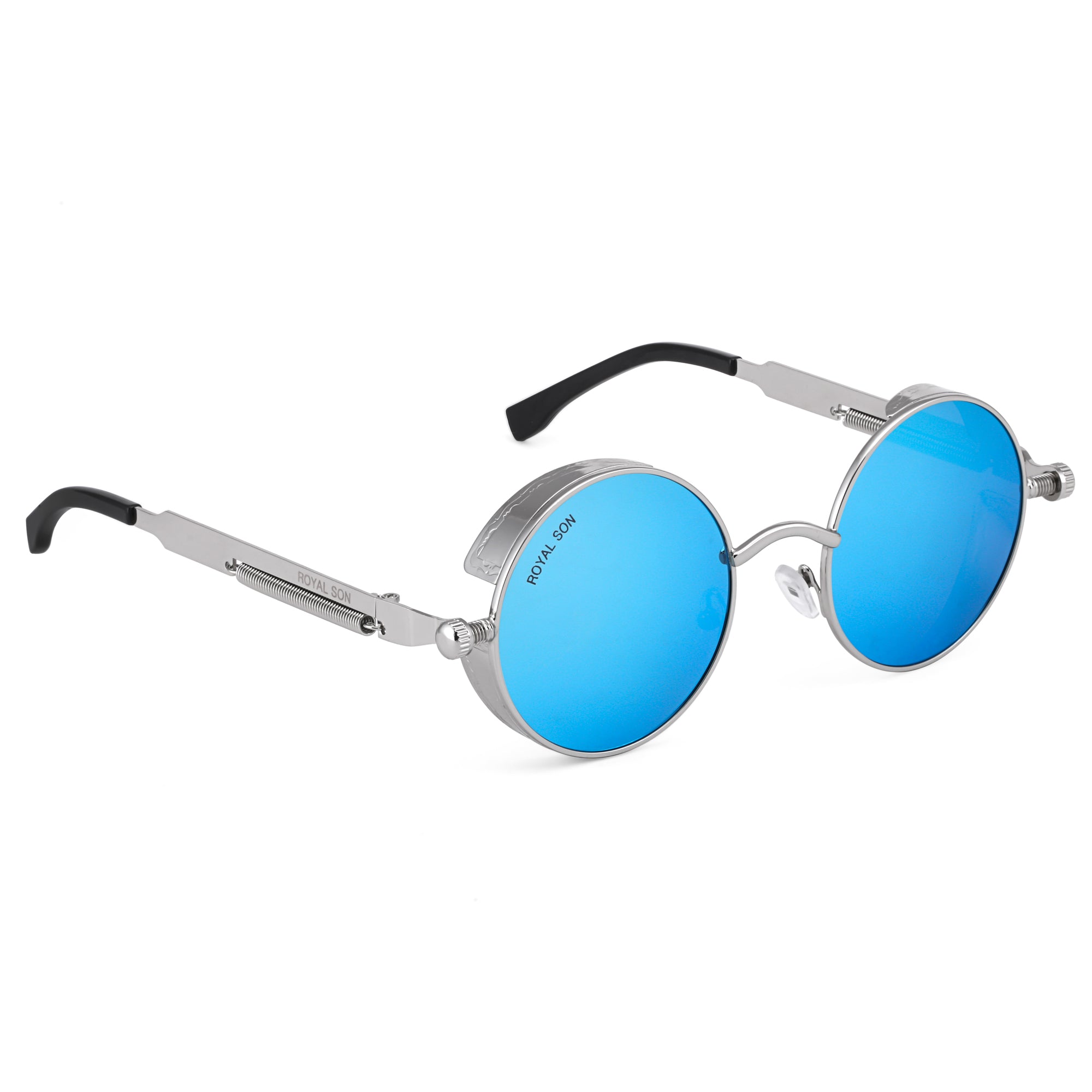 Royal Son Round Mirrored Men Women Sunglasses - CHI0084-C3
