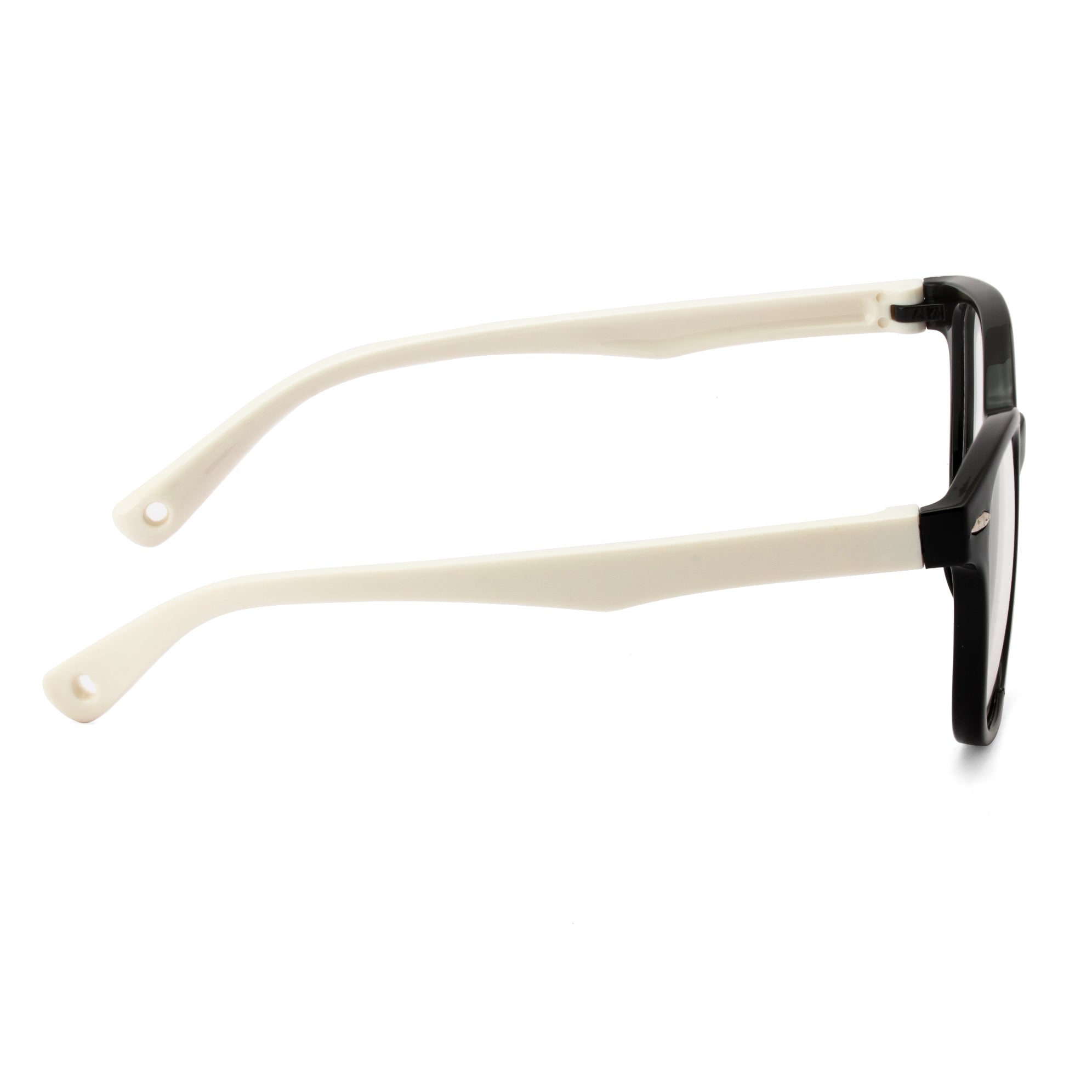Royal Son Retro Square Black White Spectacles Frames For Kids- SFKID0056-C1