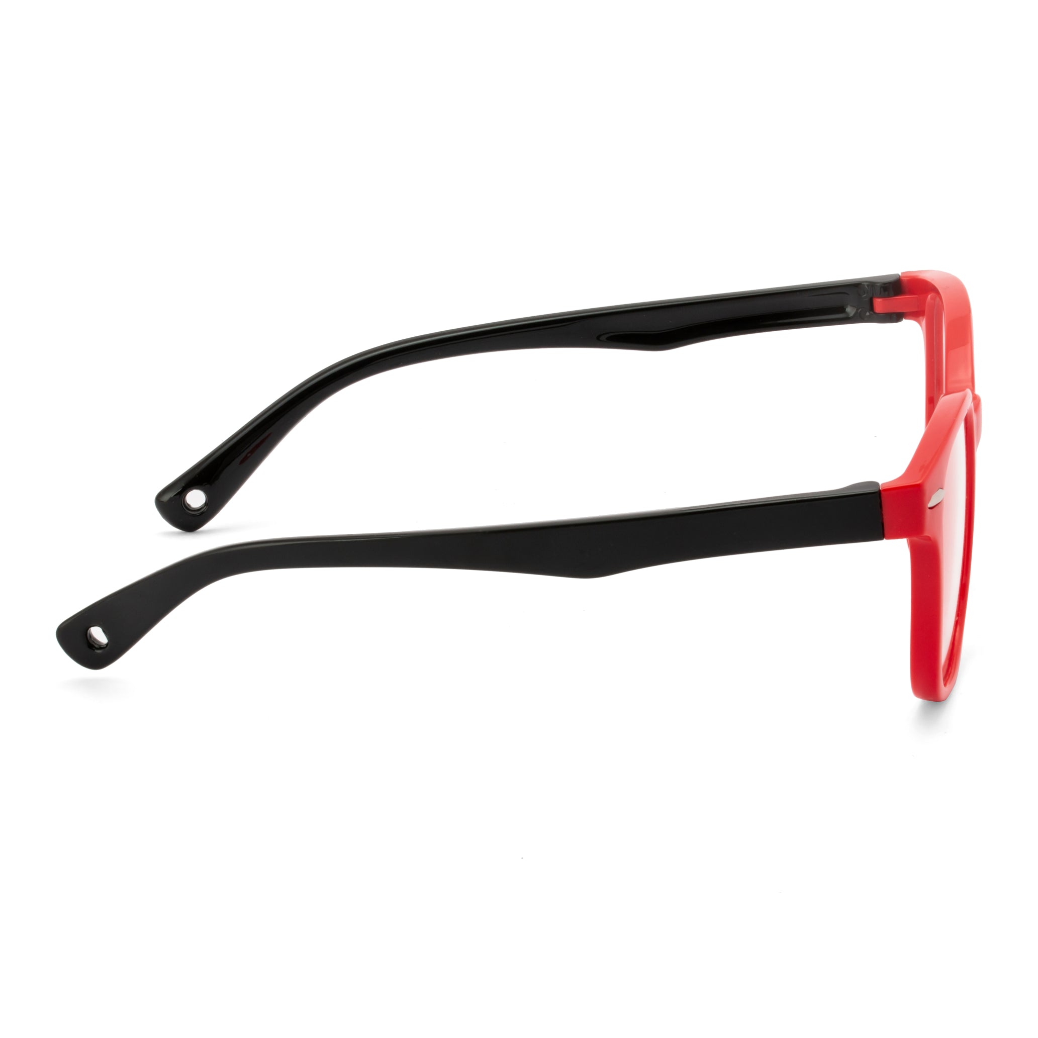 Royal Son Retro Square Black White Spectacles Frames For Kids - SFKID0056-C2