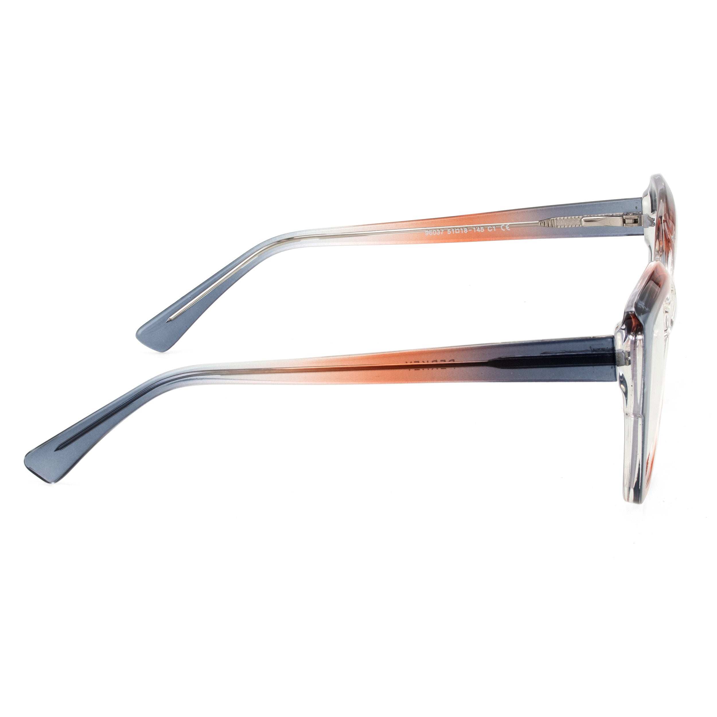 PERKEY Full Rim Cat Eye-Oversized Transparent Blue Cut Eyeglasses Women - OPTL001-C2