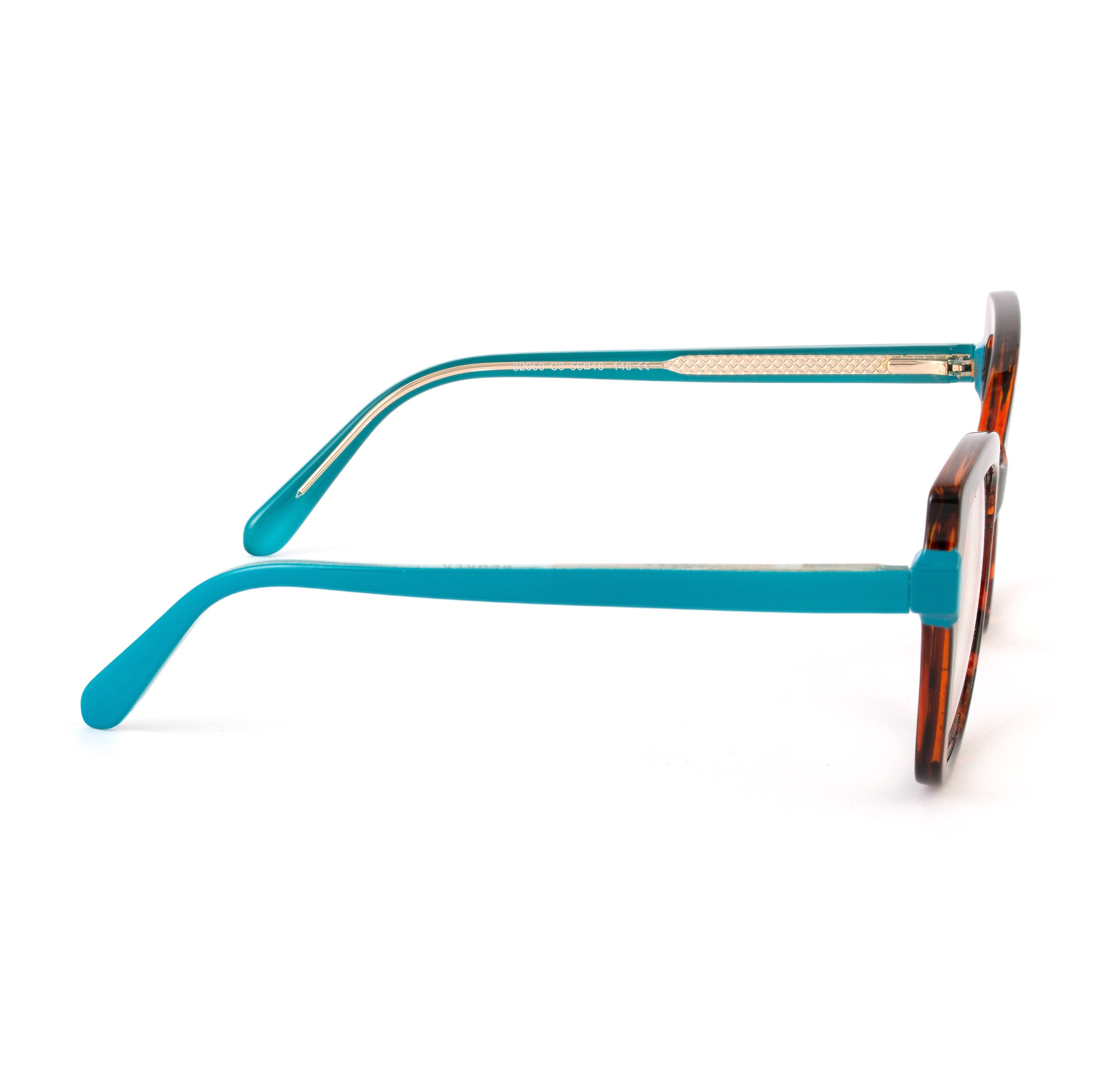 PERKEY Full Rim Cat Eye-Oversized Transparent Blue Cut Spectacles Frames Women - OPTL005-C2