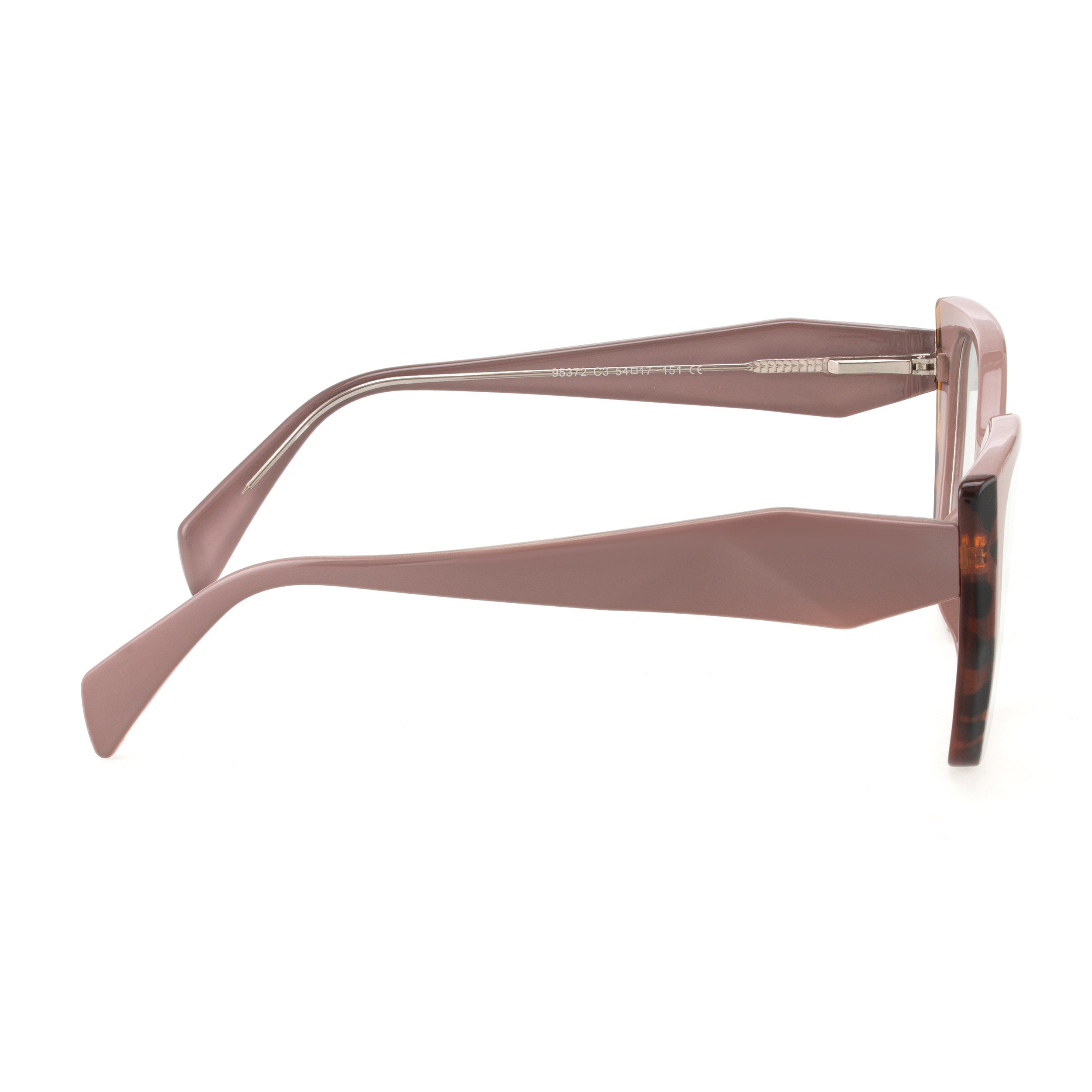 PERKEY Full Rim Cat Eye-Oversized Transparent Computer Blue Cut Spectacles Frames Men Women - OPTL0012-C2