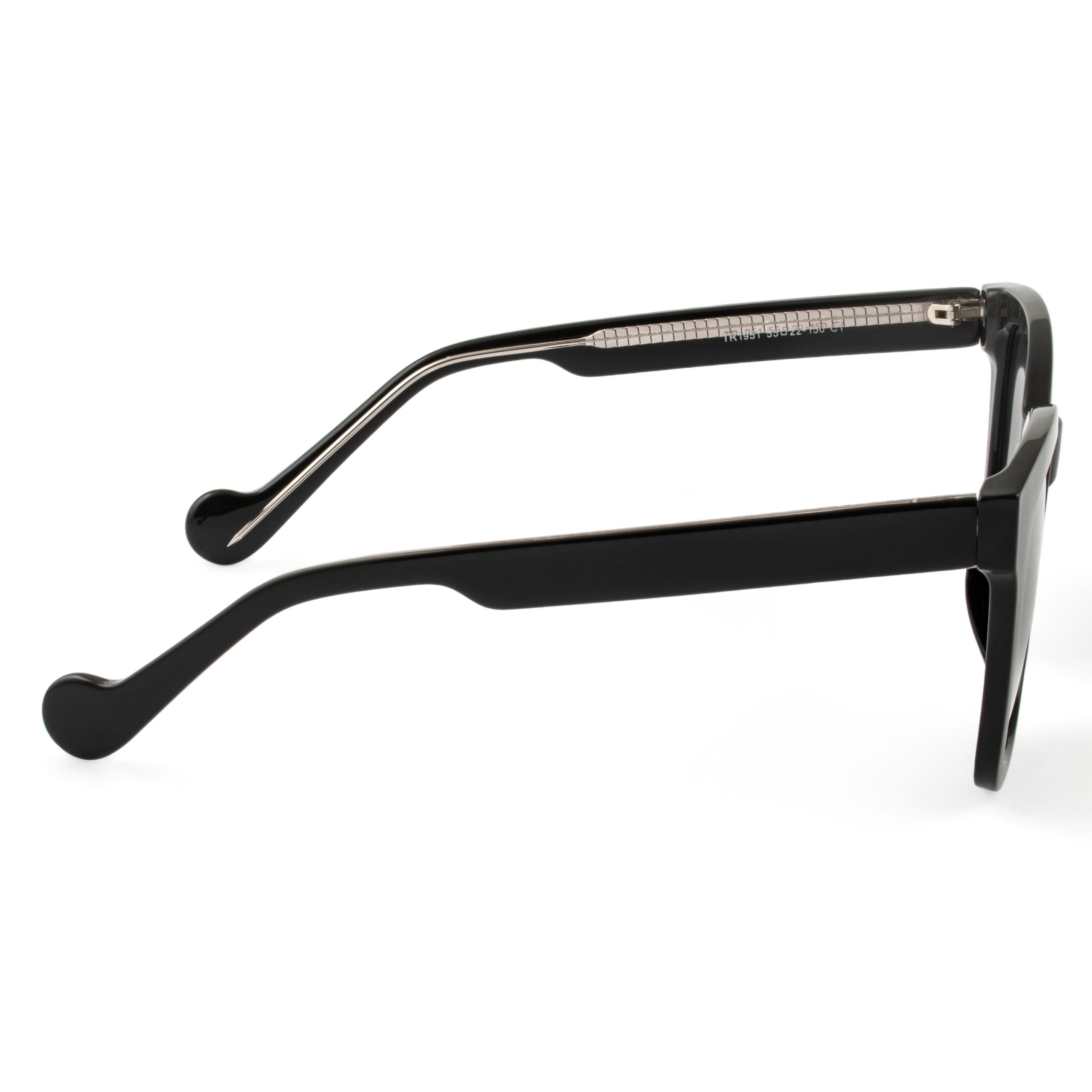 PERKEY Square-Oversized Black Polarized Cooling Sunglasses Men Women - PRKY003-C1