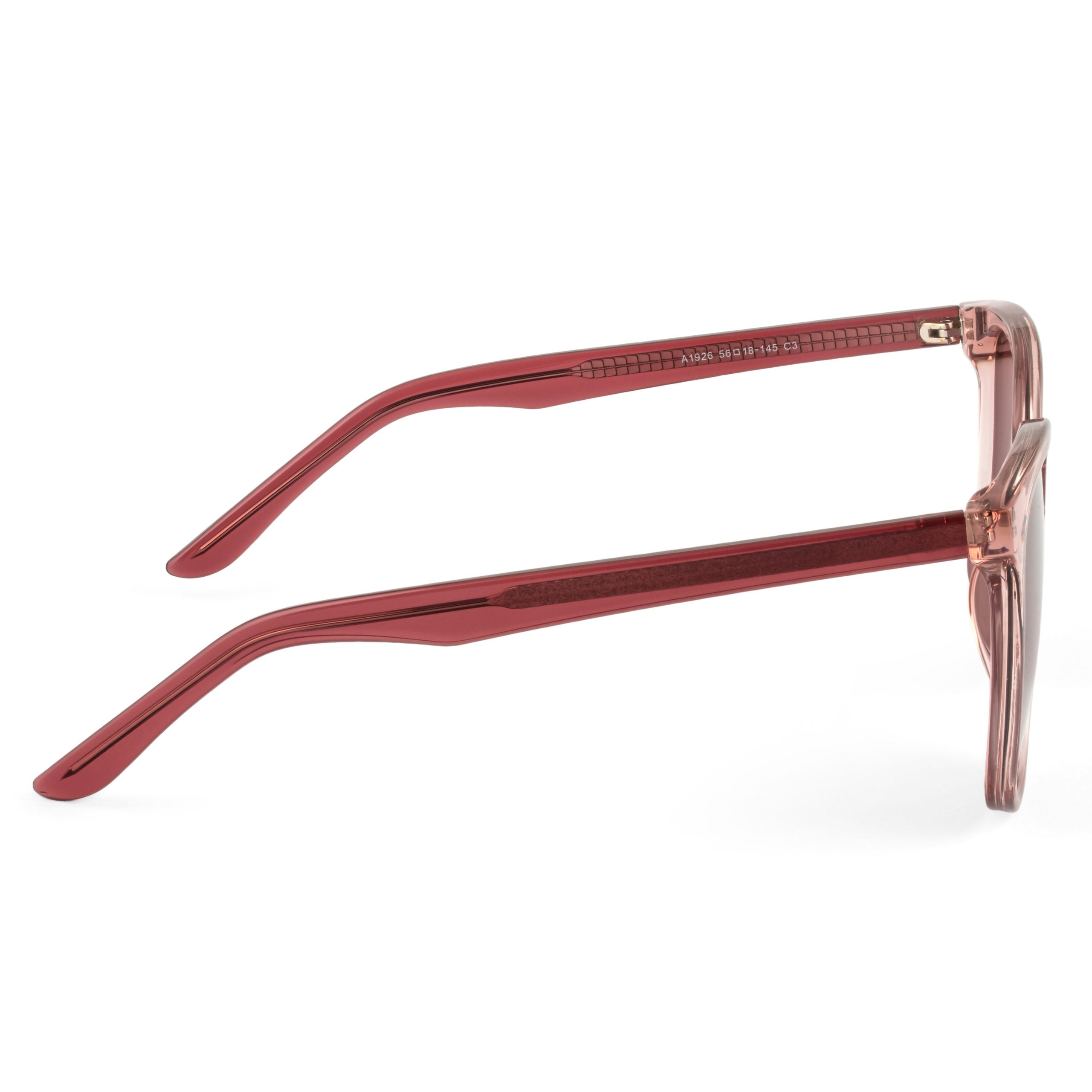 PERKEY Square Pink UV Protected Polarized Stylish Sunglasses Men Women - PRKY008-C3