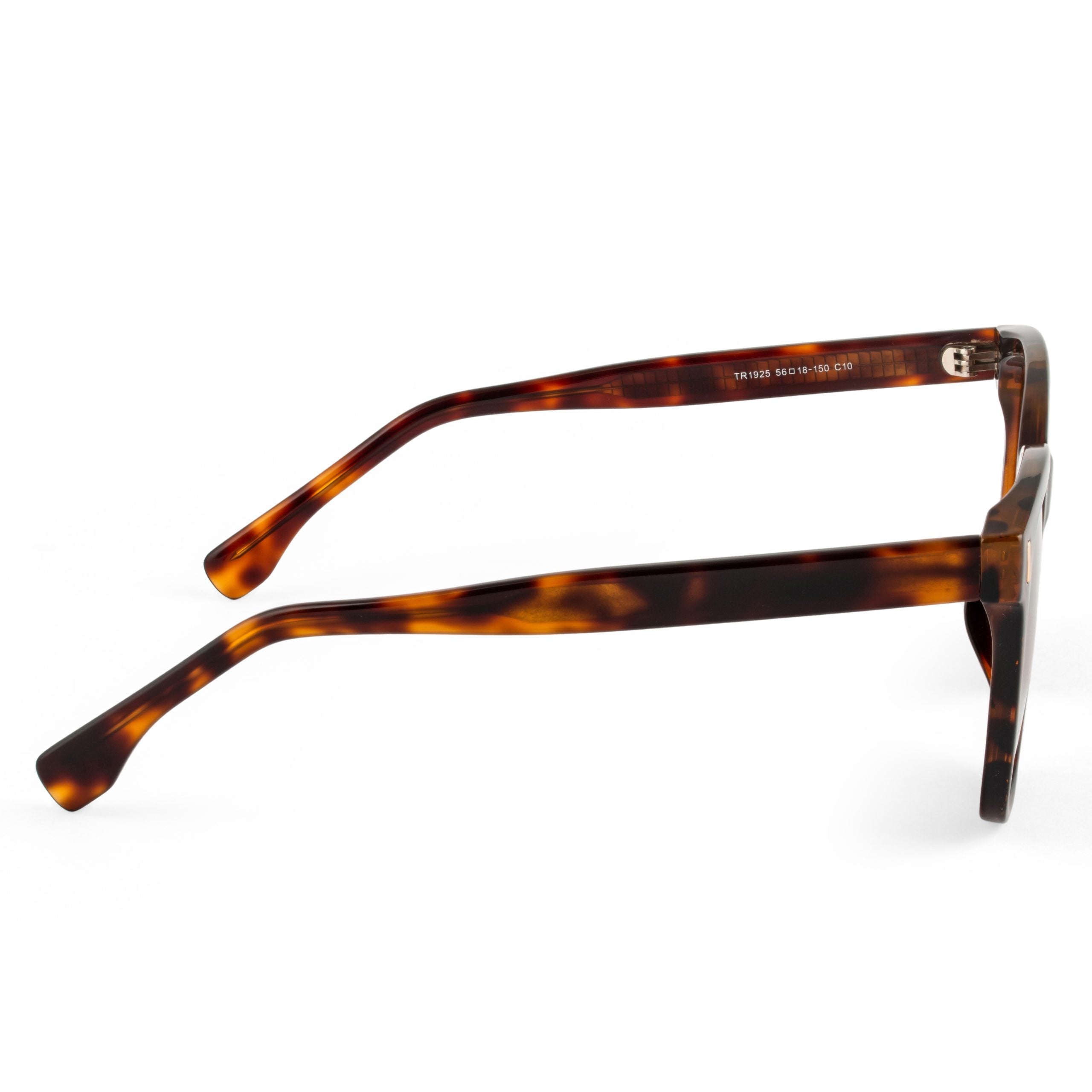 PERKEY Square Brown UV Protected Polarized Sunglasses Men Women - PRKY0010-C3