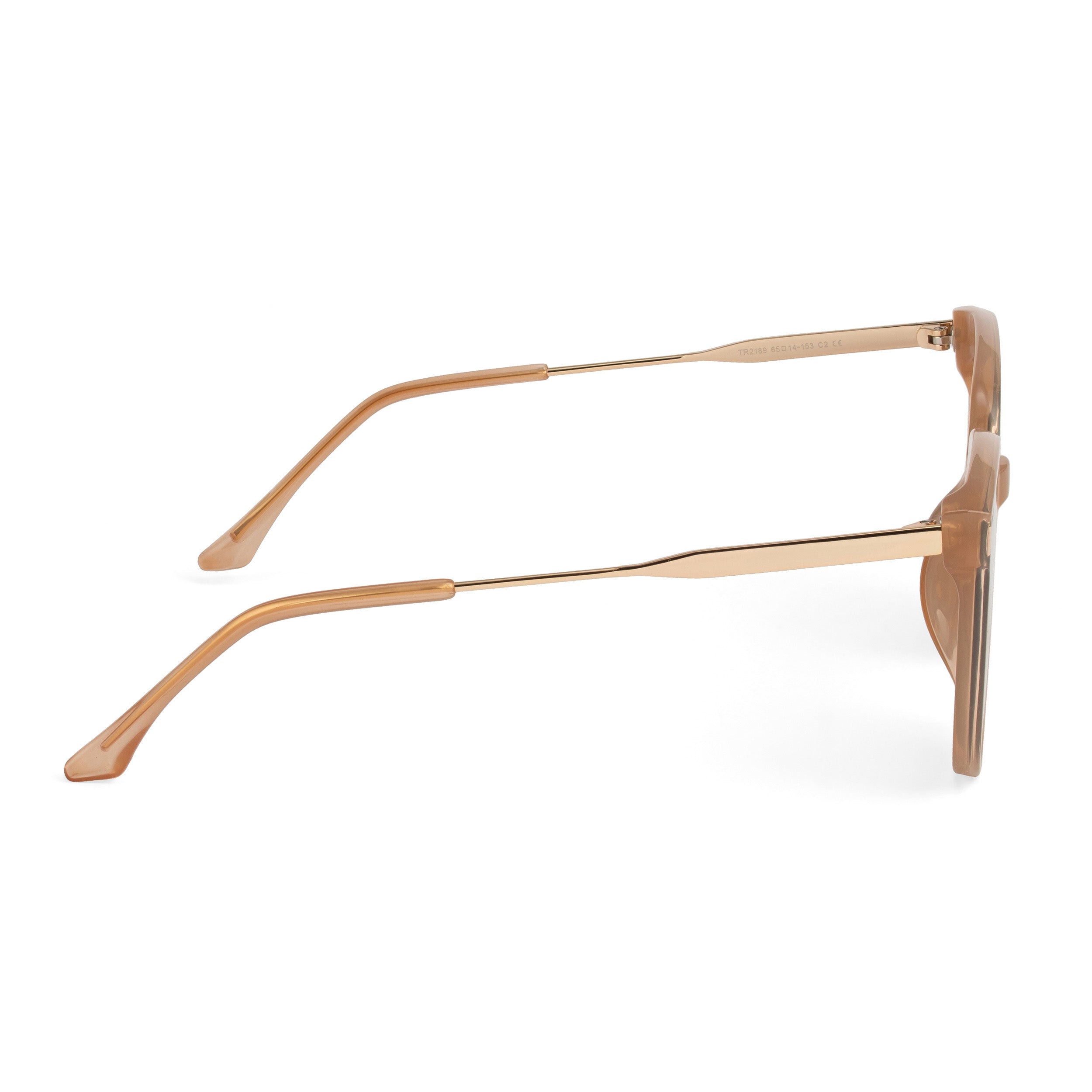 PERKEY Cat Eye-Oversized Brown UV Protected Sunglasses Men Women - PRKY0014-C3