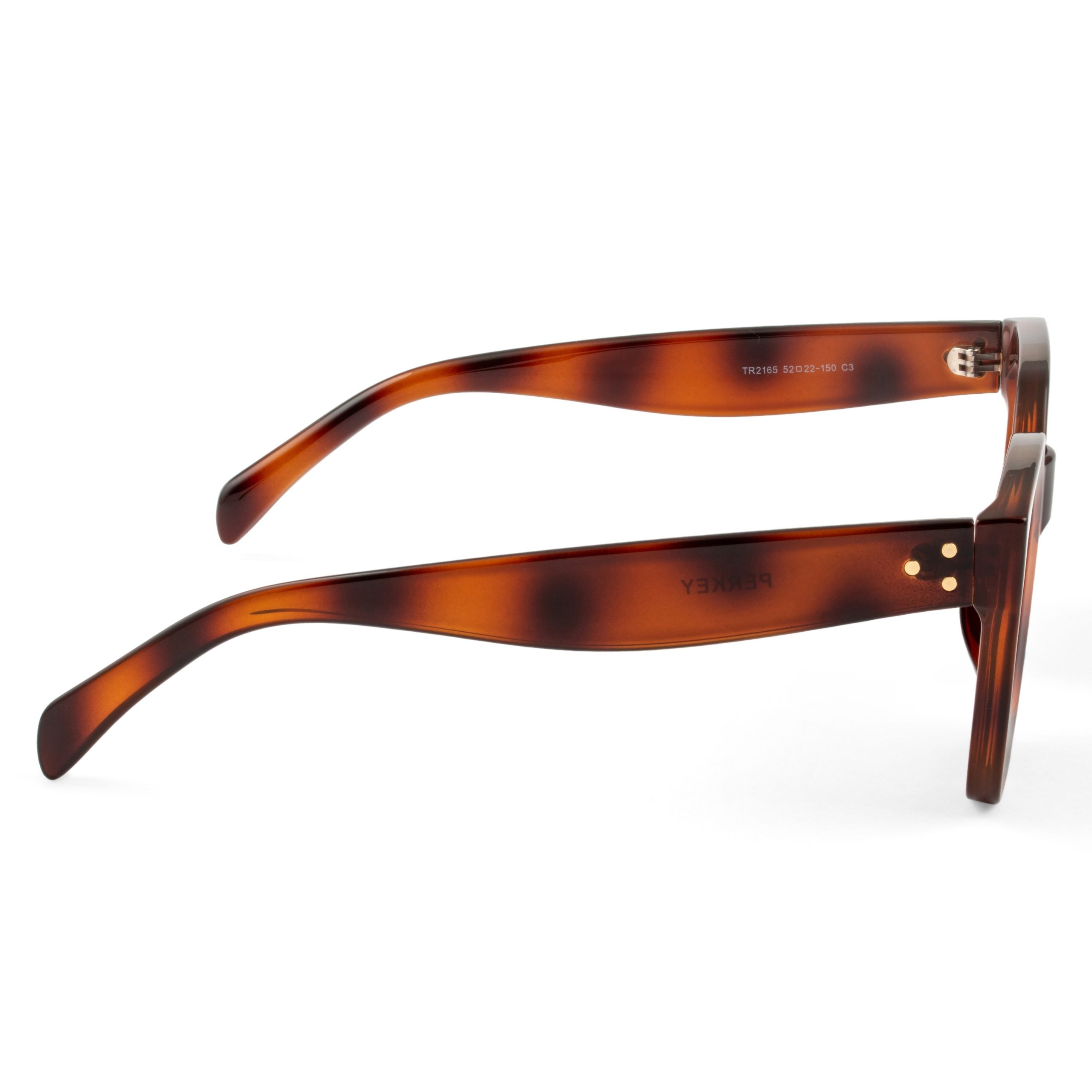 PERKEY Square-Oversized Black Polarized Stylish Sunglasses Men Women - PRKY005-C3