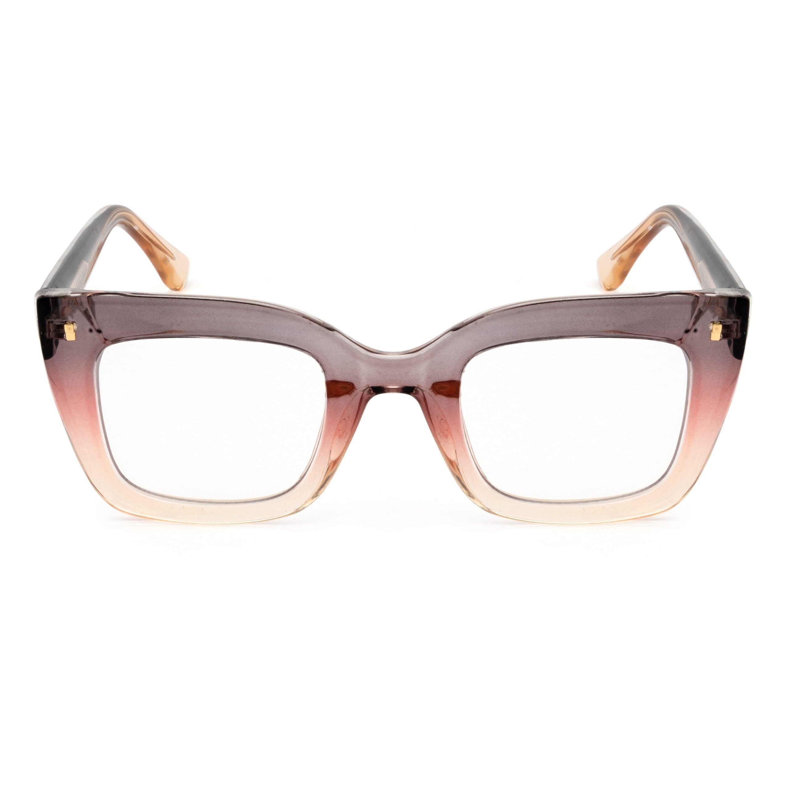 PERKEY Full Rim Retro Square Blue Light Cut & Antiglare Computer Eyeglasses For Women  - OPTL0016-C4
