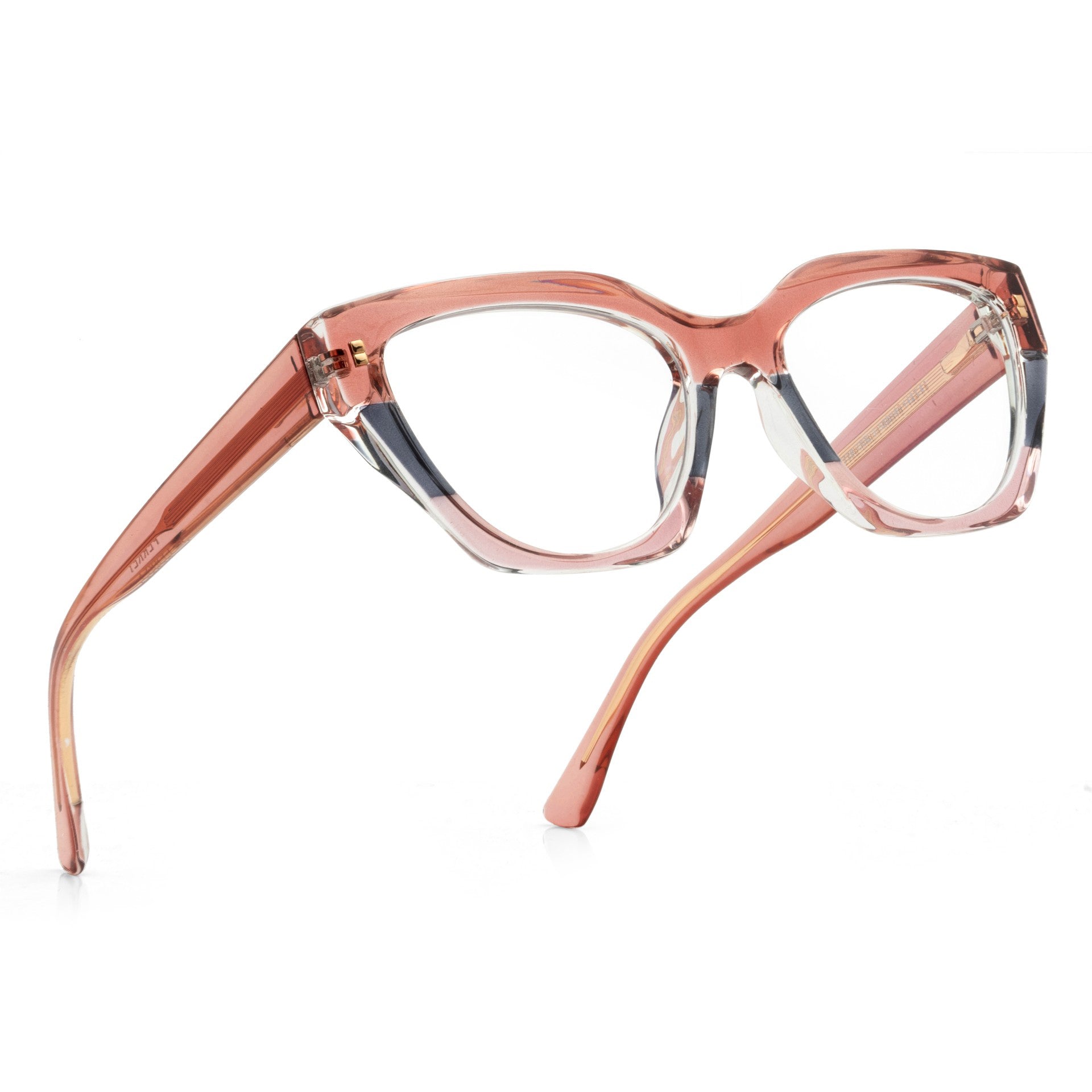 PERKEY Full Rim Cat Eye Blue Light Cut & Antiglare Computer Eyeglasses For Women - OPTL0017-C2