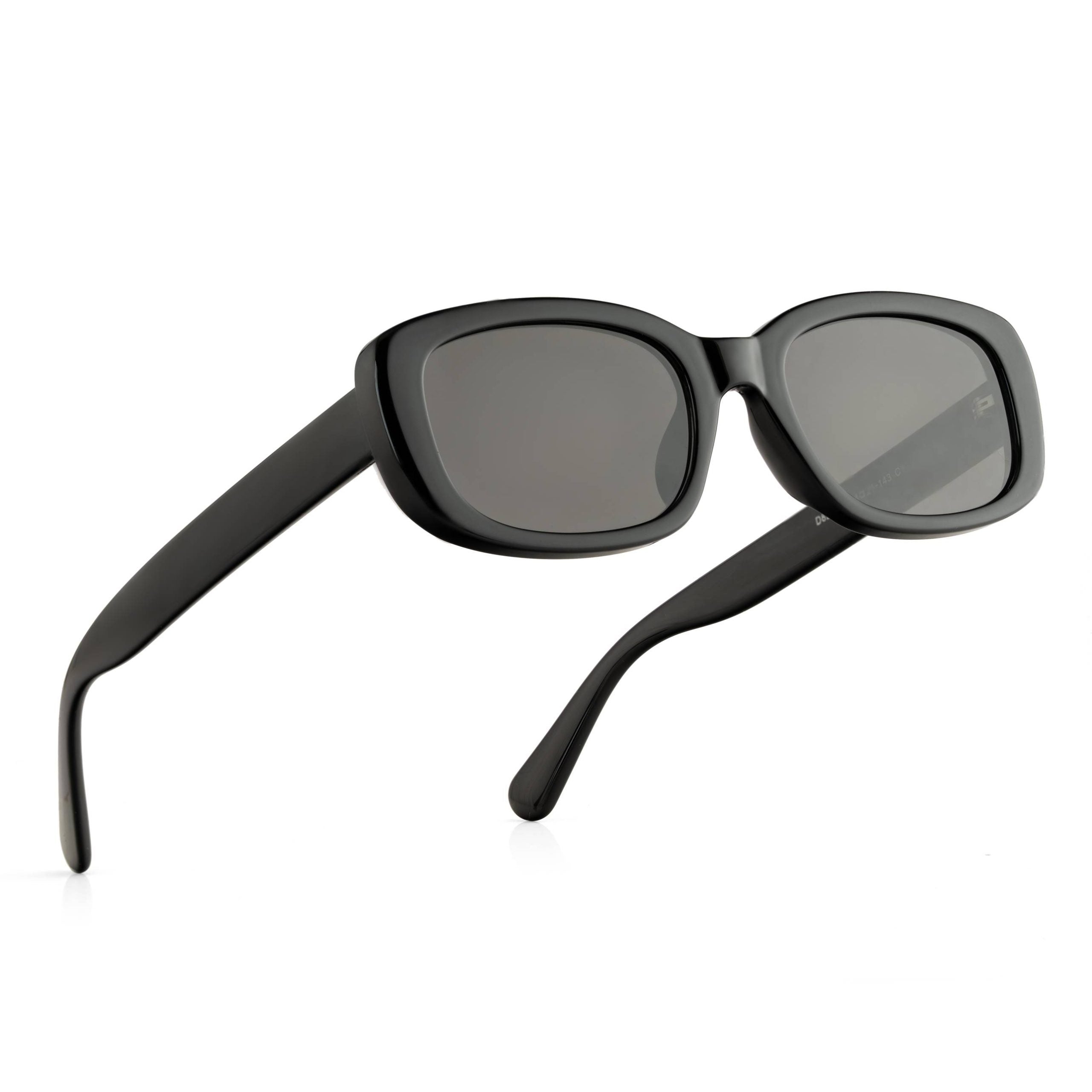 PERKEY 100% UV Protected Rectangle Sunglasses For Women - PRKY0019-C1