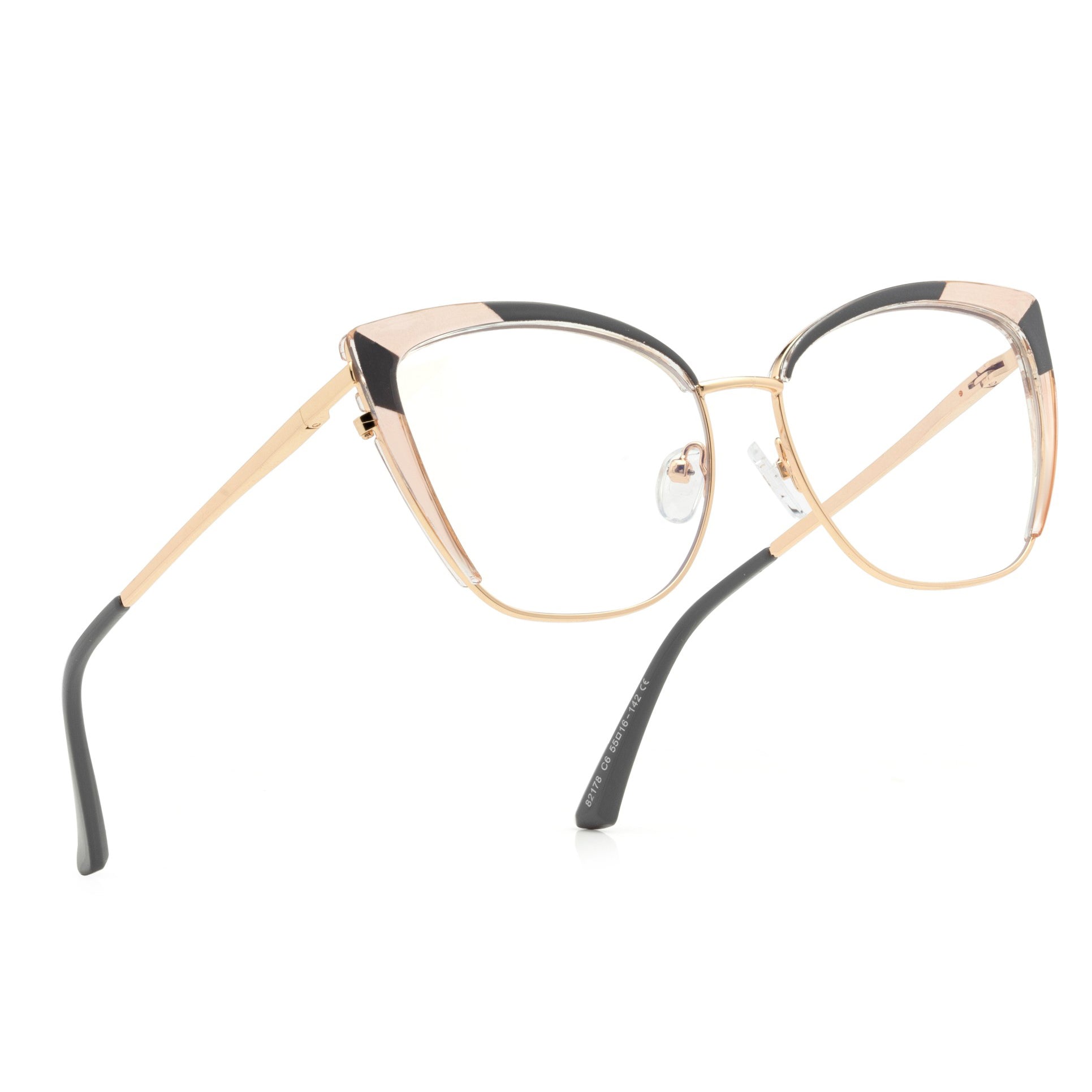 PERKEY Full Rim Cat Eye Blue Light Cut & Antiglare Computer Eyeglasses For Women - OPTL0018-C2
