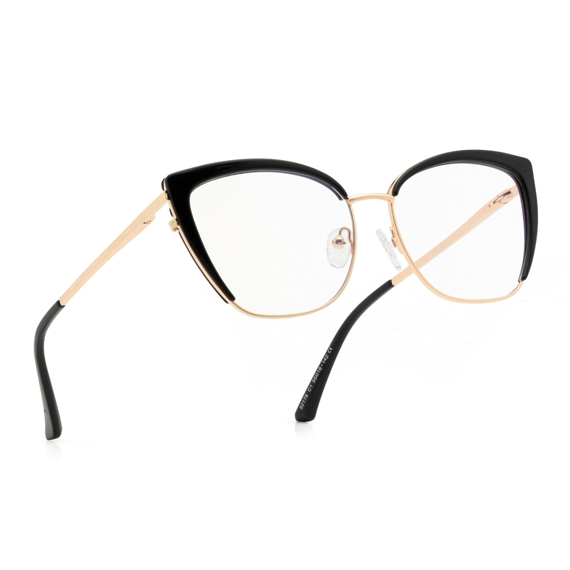 PERKEY Full Rim Cat Eye Blue Light Cut & Antiglare Computer Eyeglasses For Women - OPTL0018-C1