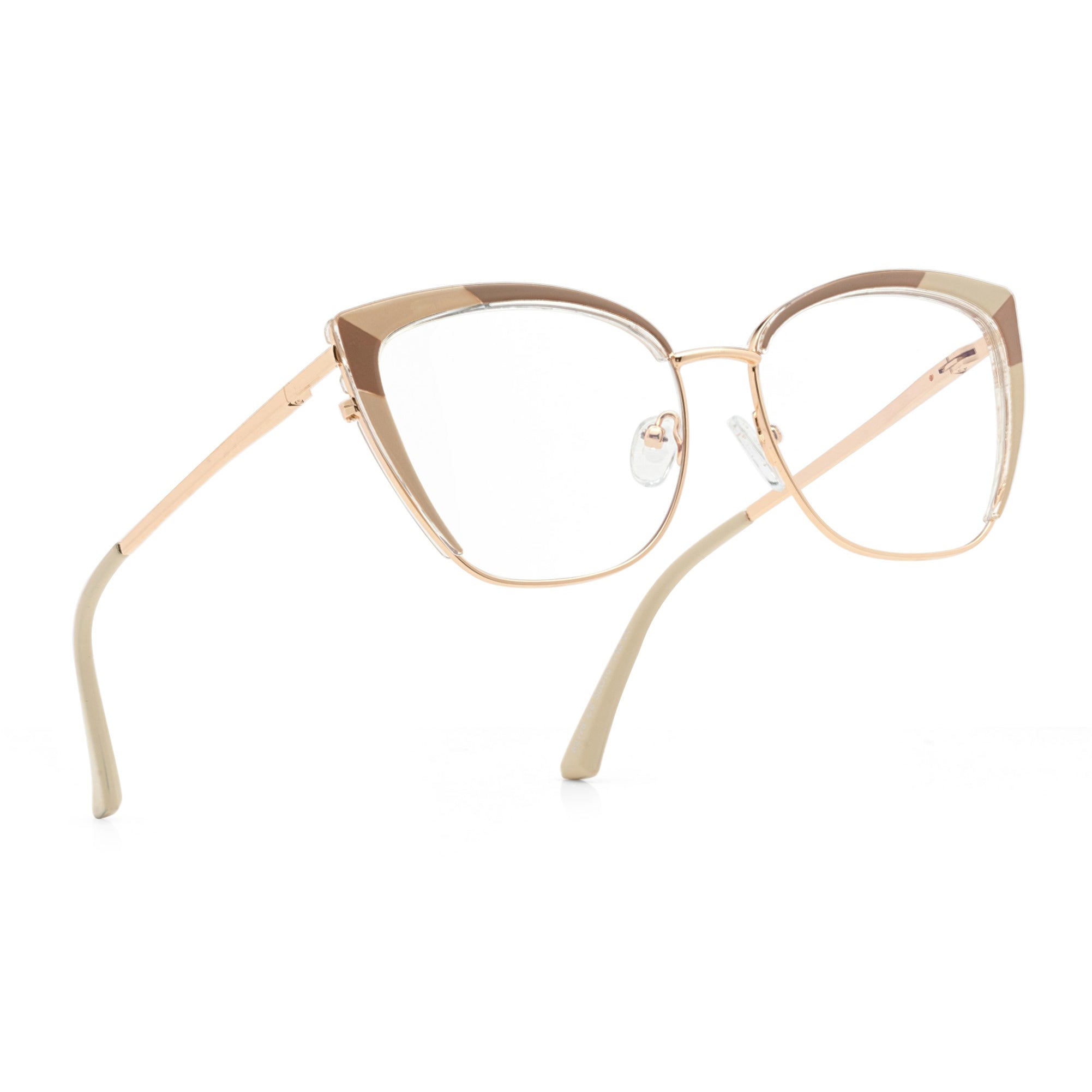PERKEY Full Rim Cat Eye Blue Light Cut & Antiglare Computer Eyeglasses For Women - OPTL0018-C3