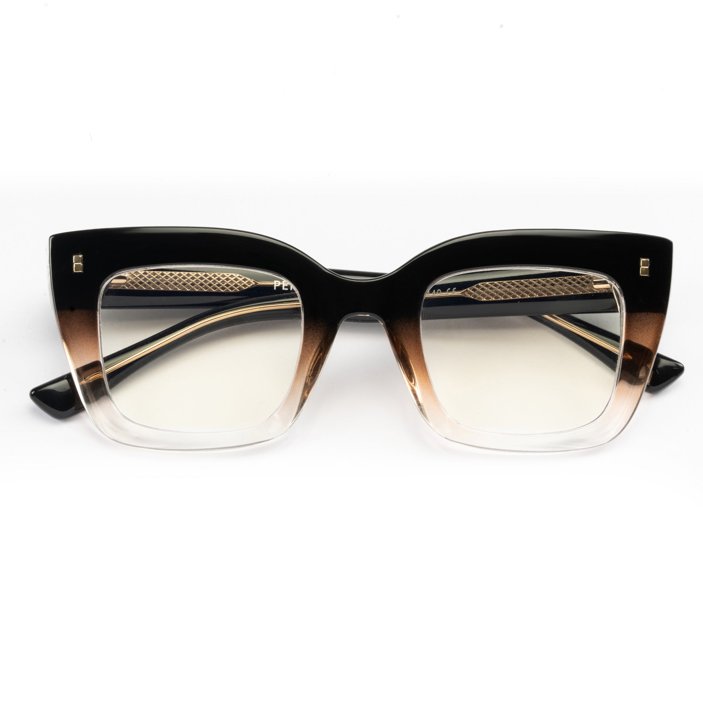 PERKEY Full Rim Retro Square Blue Light Cut & Antiglare Computer Eyeglasses - OPTL0016-C2