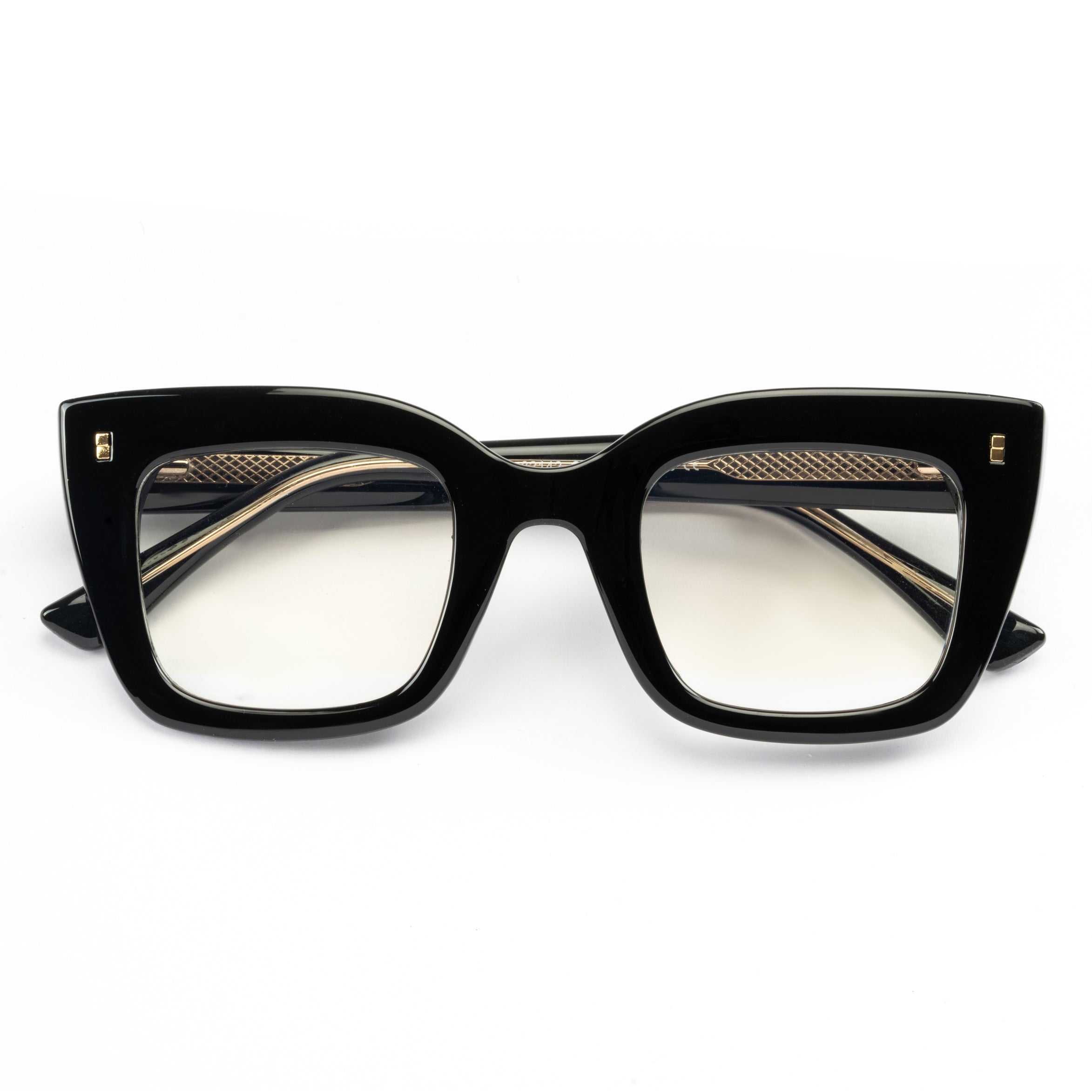 PERKEY Full Rim Retro Square Blue Light Cut & Antiglare Computer Eyeglasses - OPTL0016-C1
