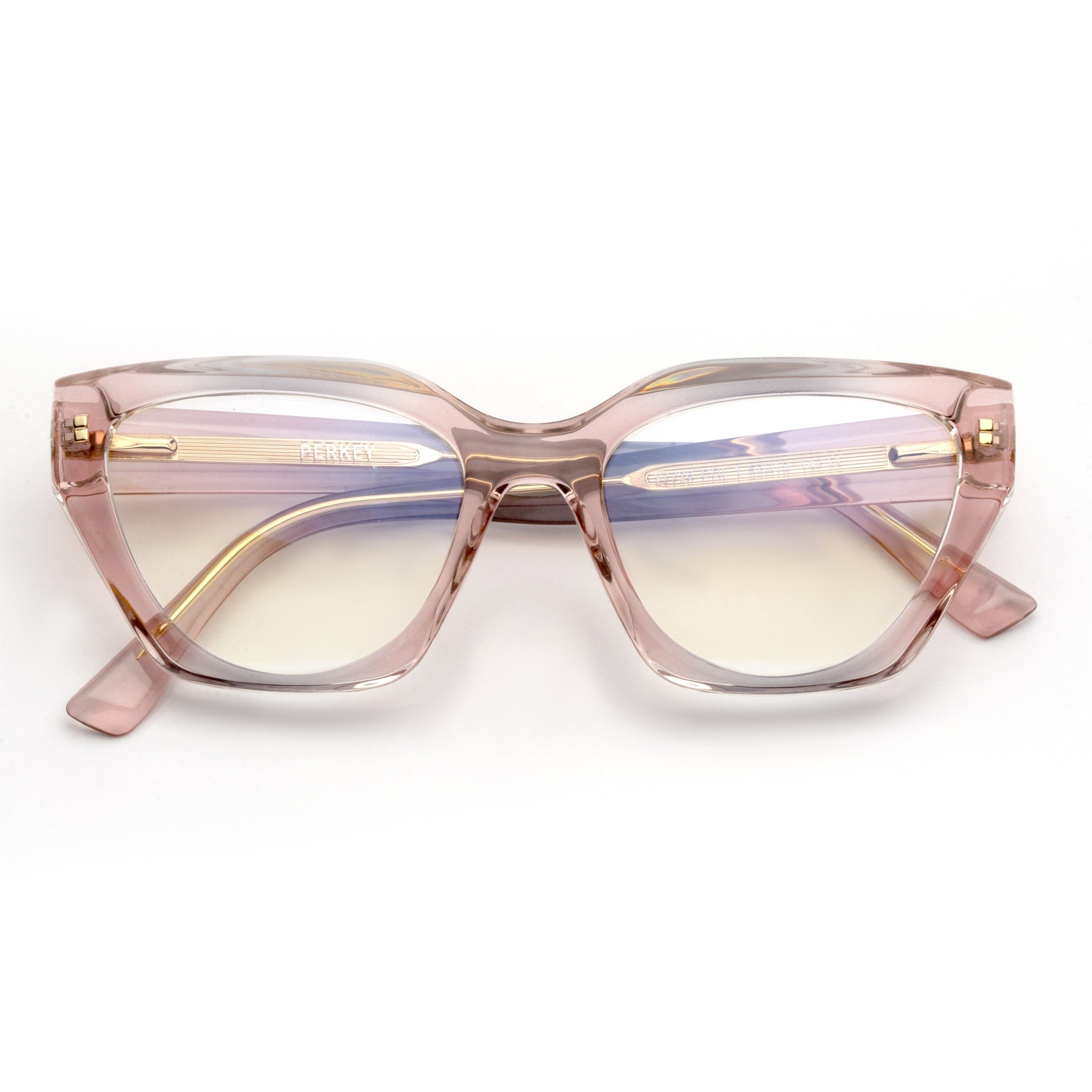 PERKEY Full Rim Cat Eye Blue Light Cut & Antiglare Computer Eyeglasses For Women - OPTL0017-C3
