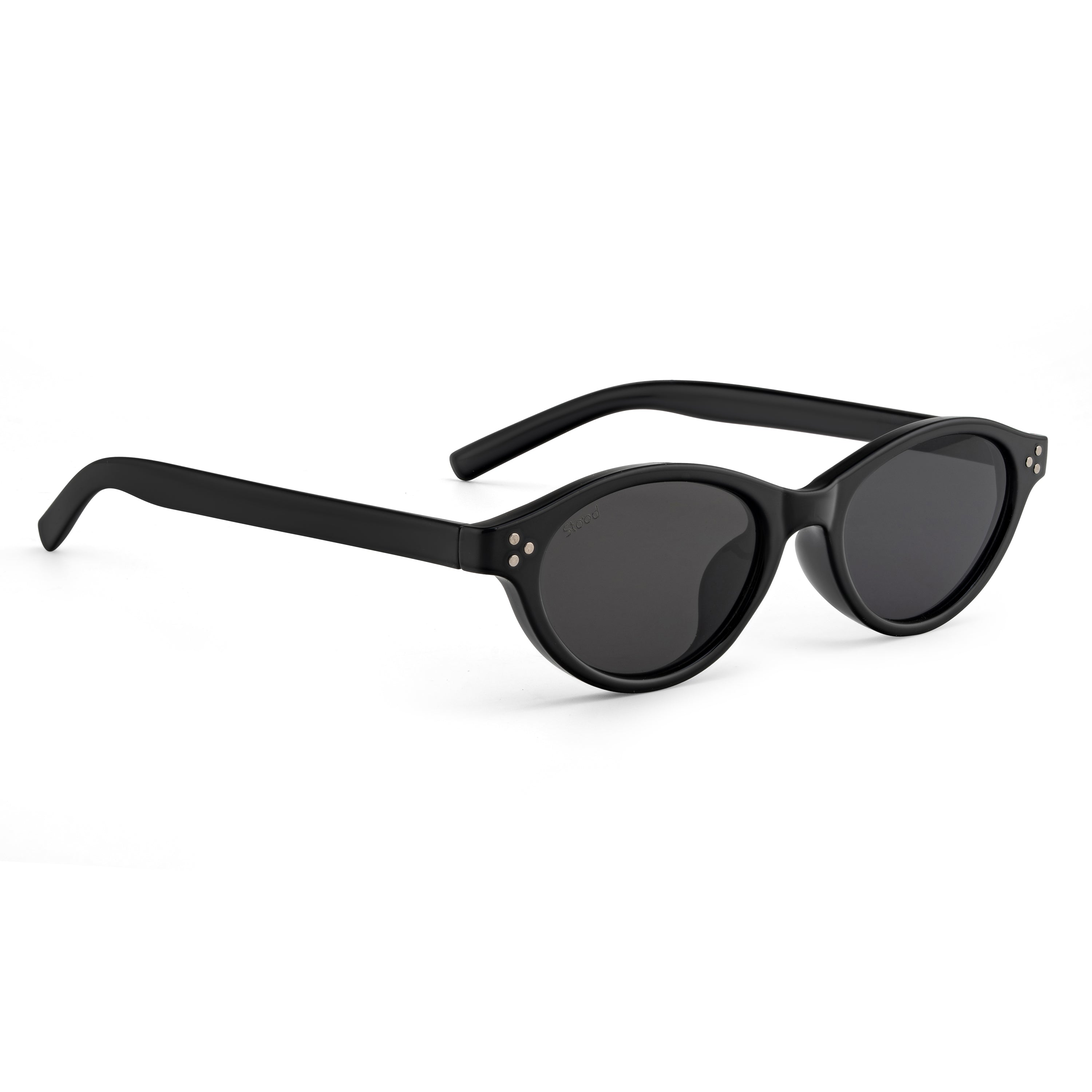 Stood Narrow Oval Black UV Protection Sunglasses For Men & Women Stylish – SG-STD0015-C1