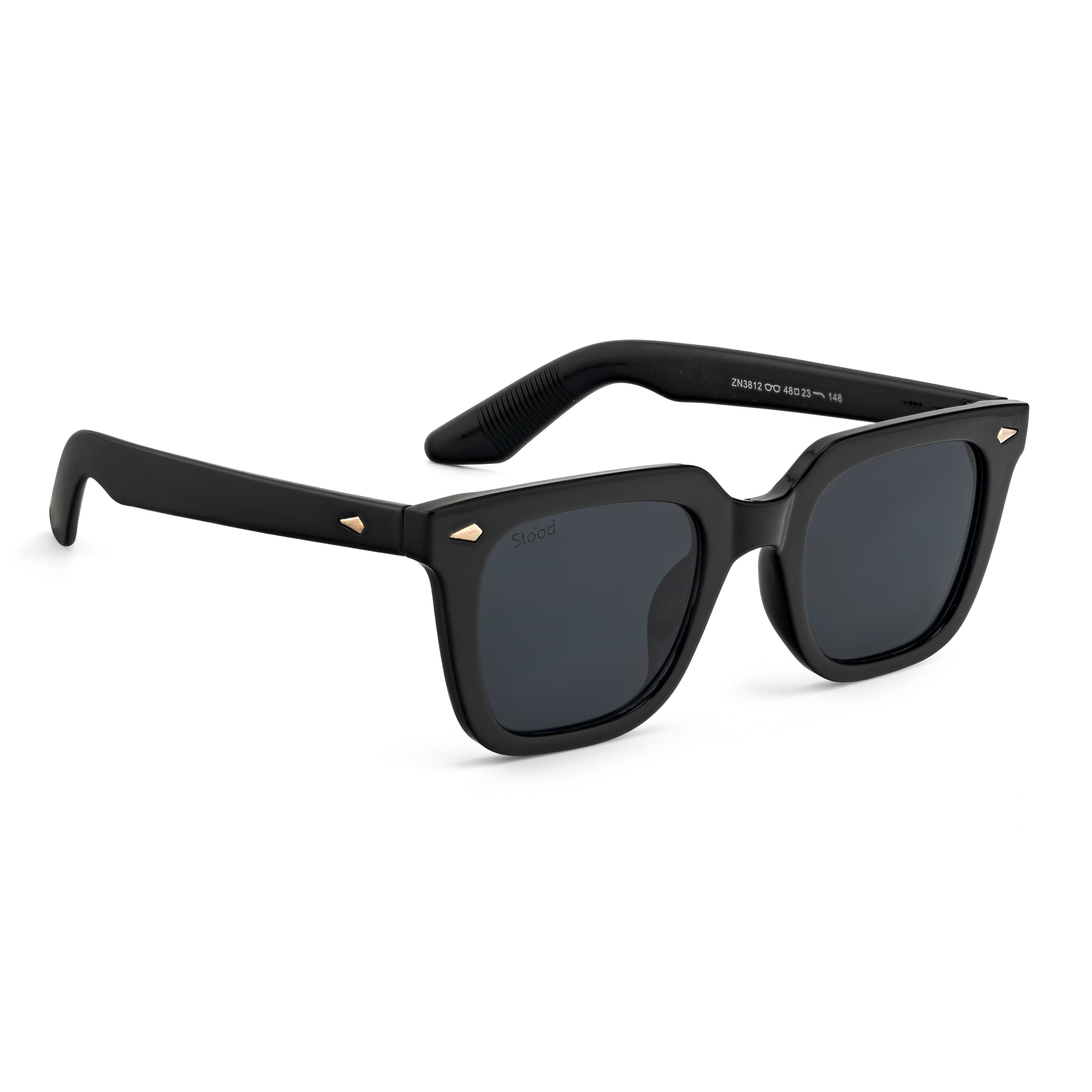 Stood Retro Square Black UV Protection Sunglasses For Men & Women Stylish – SG-STD0013-C1