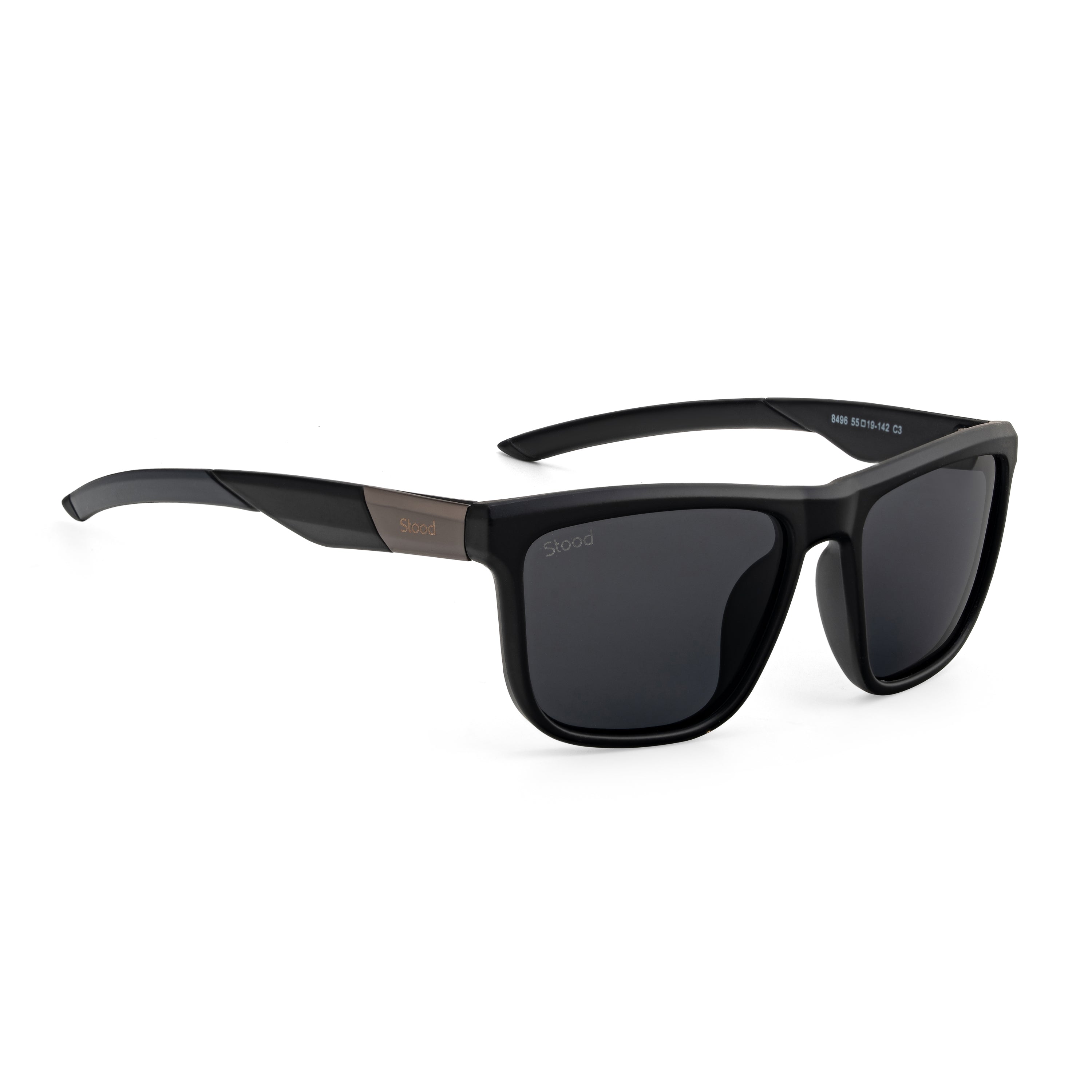 Stood Square Sports Black Polarized UV Protection Sunglasses For Men & Women Stylish – SG-STD0028-C1