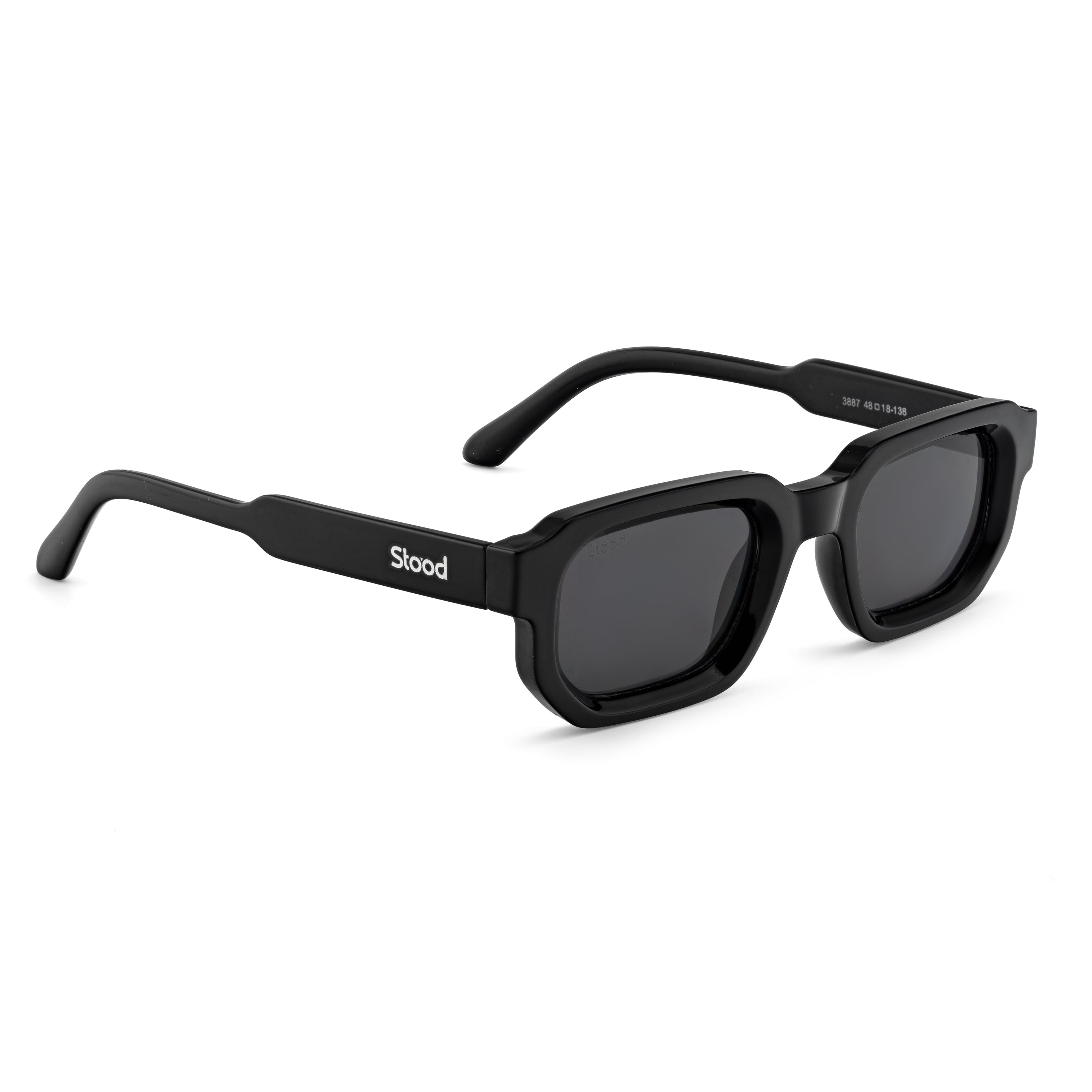 Stood Retro Square Black UV Protection Sunglasses For Men & Women Stylish – SG-STD0025-C1