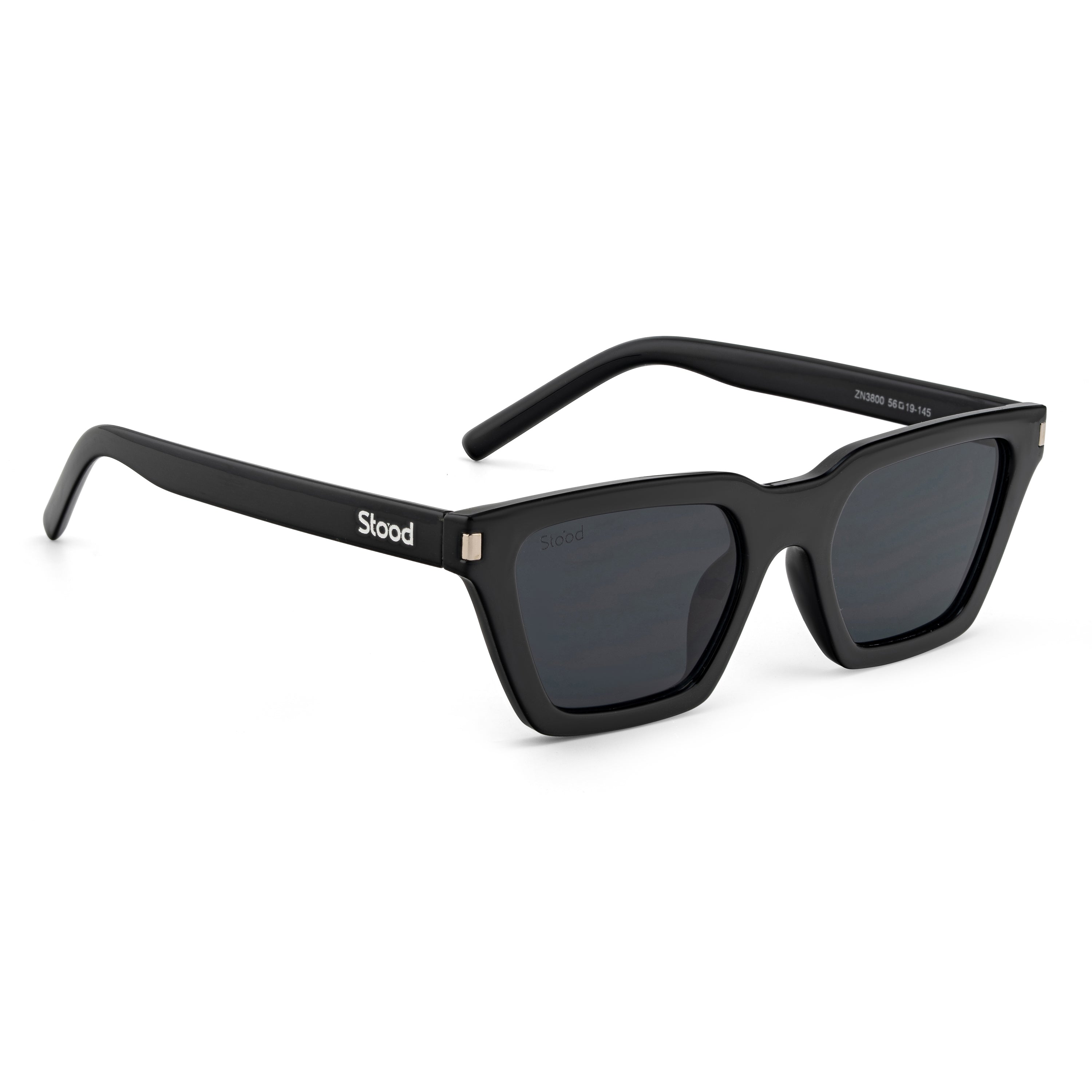Stood Cat Eye Square Black UV Protection Sunglasses For Men & Women Stylish – SG-STD0012-C1