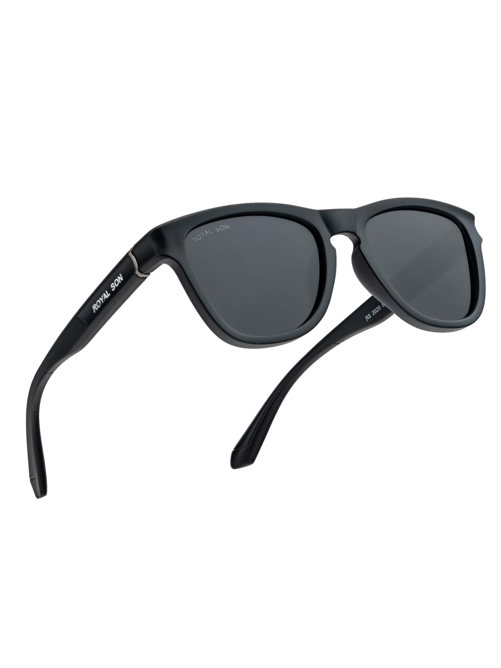 ROYAL SON Black Polarized Sunglasses for Men Women - SG-RS2020-C1