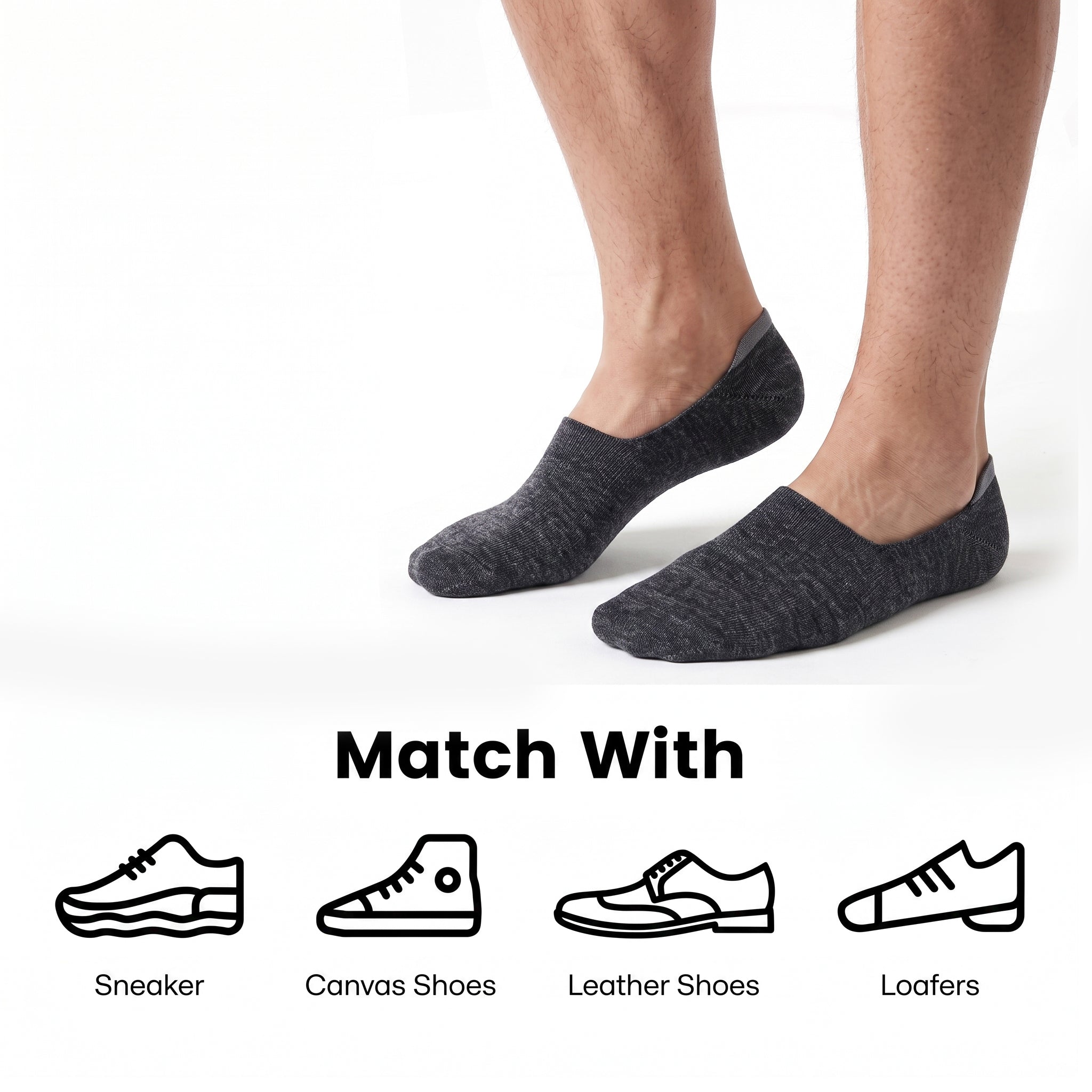 Royal Son cotton solid  /no show / footie/ Loafers 3 Pairs