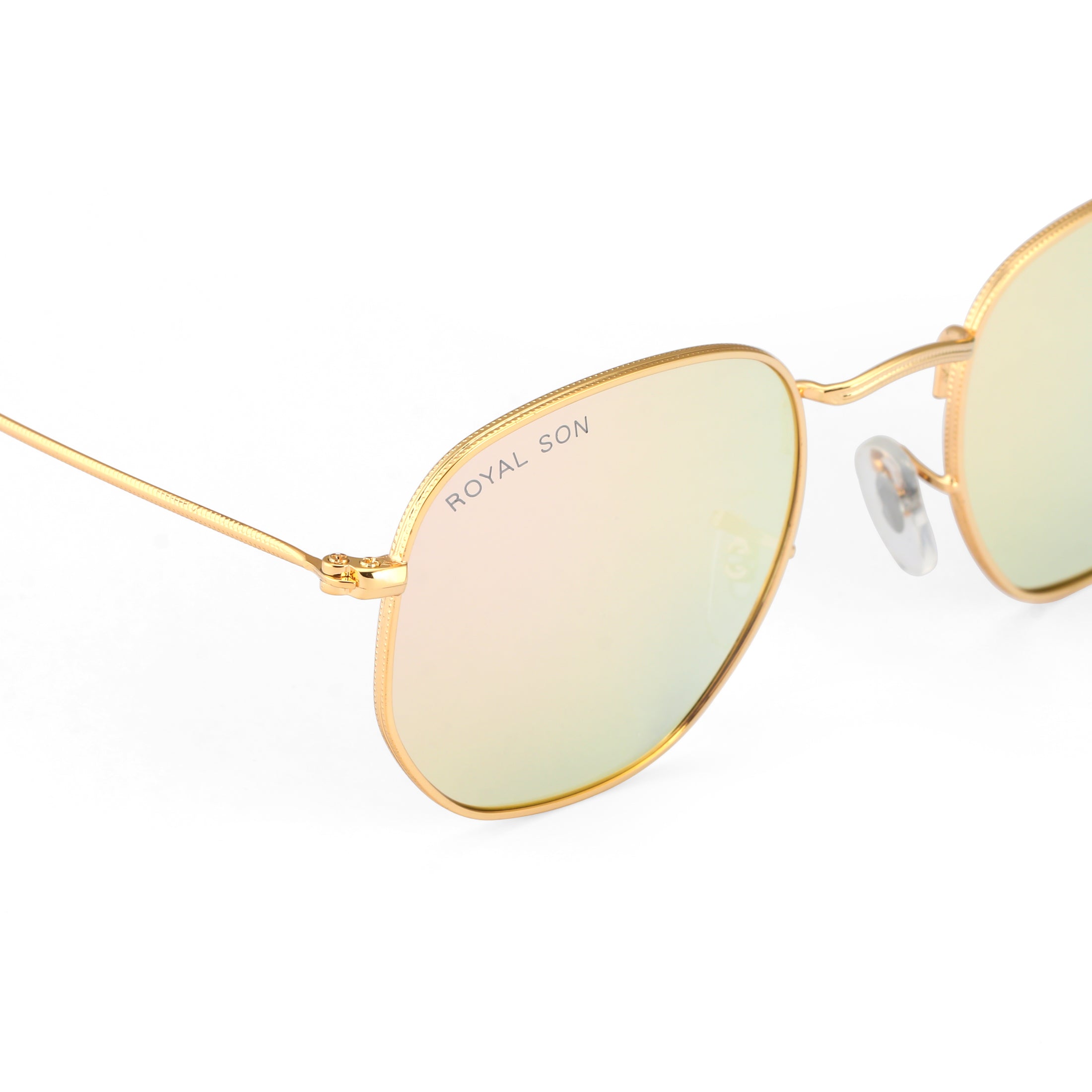 Royal Son Hexagonal Mirrored Men Women Sunglasses - CHI00108-C8