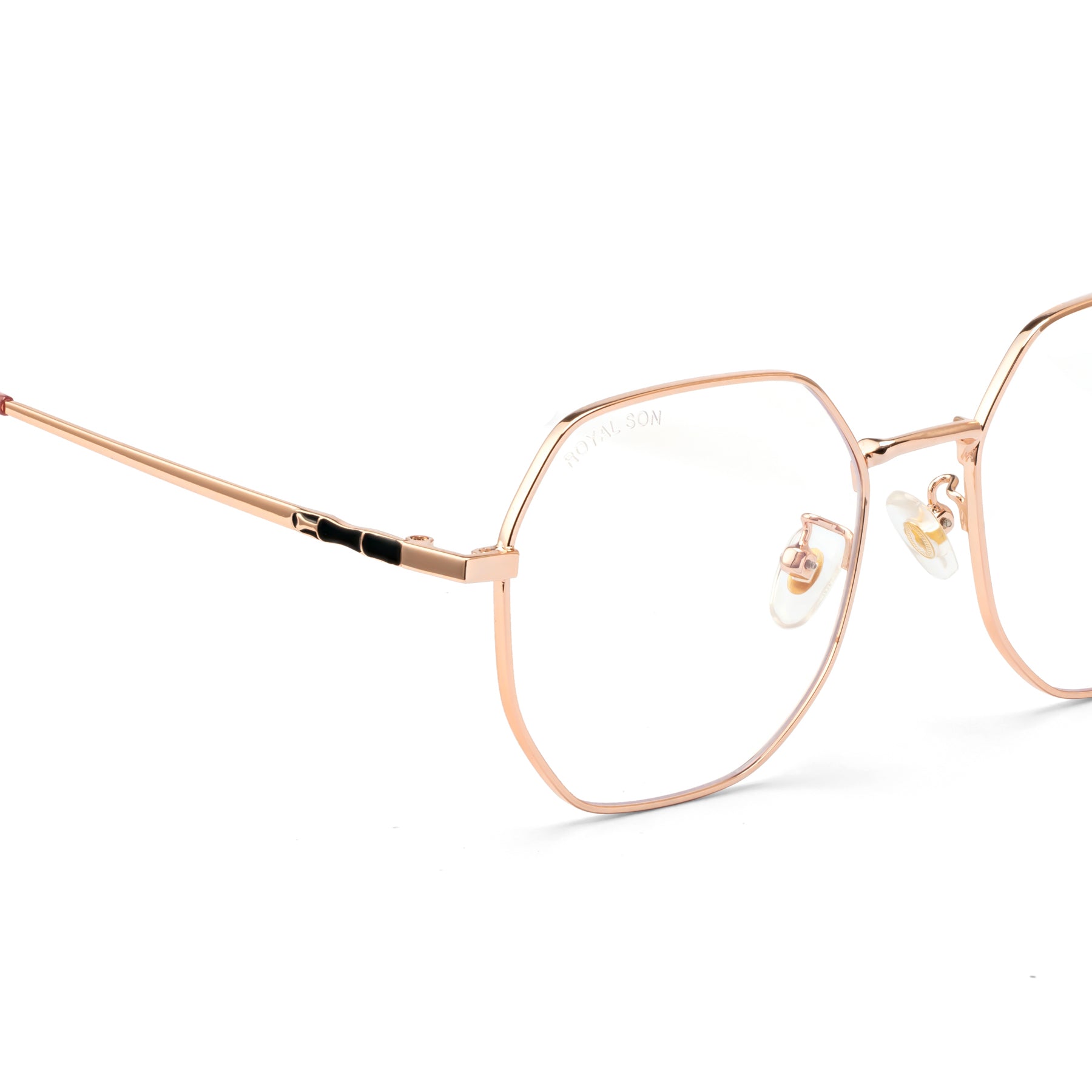 Royal Son Hexagonal Blue Ray Cut Men Women Eye Glasses - SF0019-C5