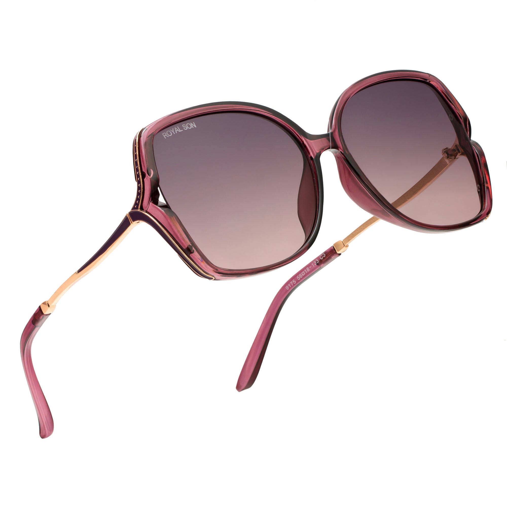 Royal Son Oversized Butterfly UV Protected Women Sunglasses - CHIWM00113-C4